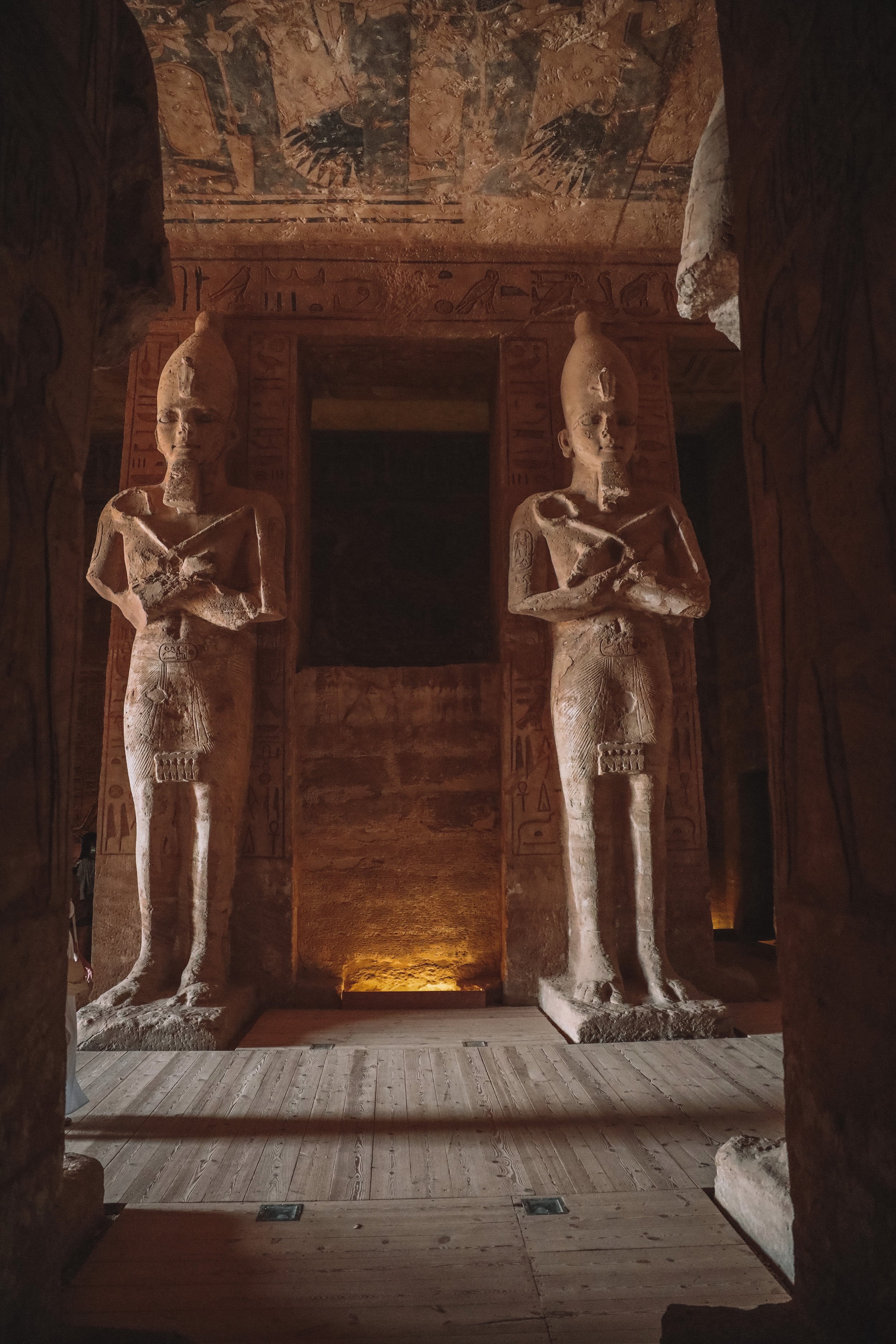 Different angle of the main entrance of the temple - Abu Simbel - Egypt