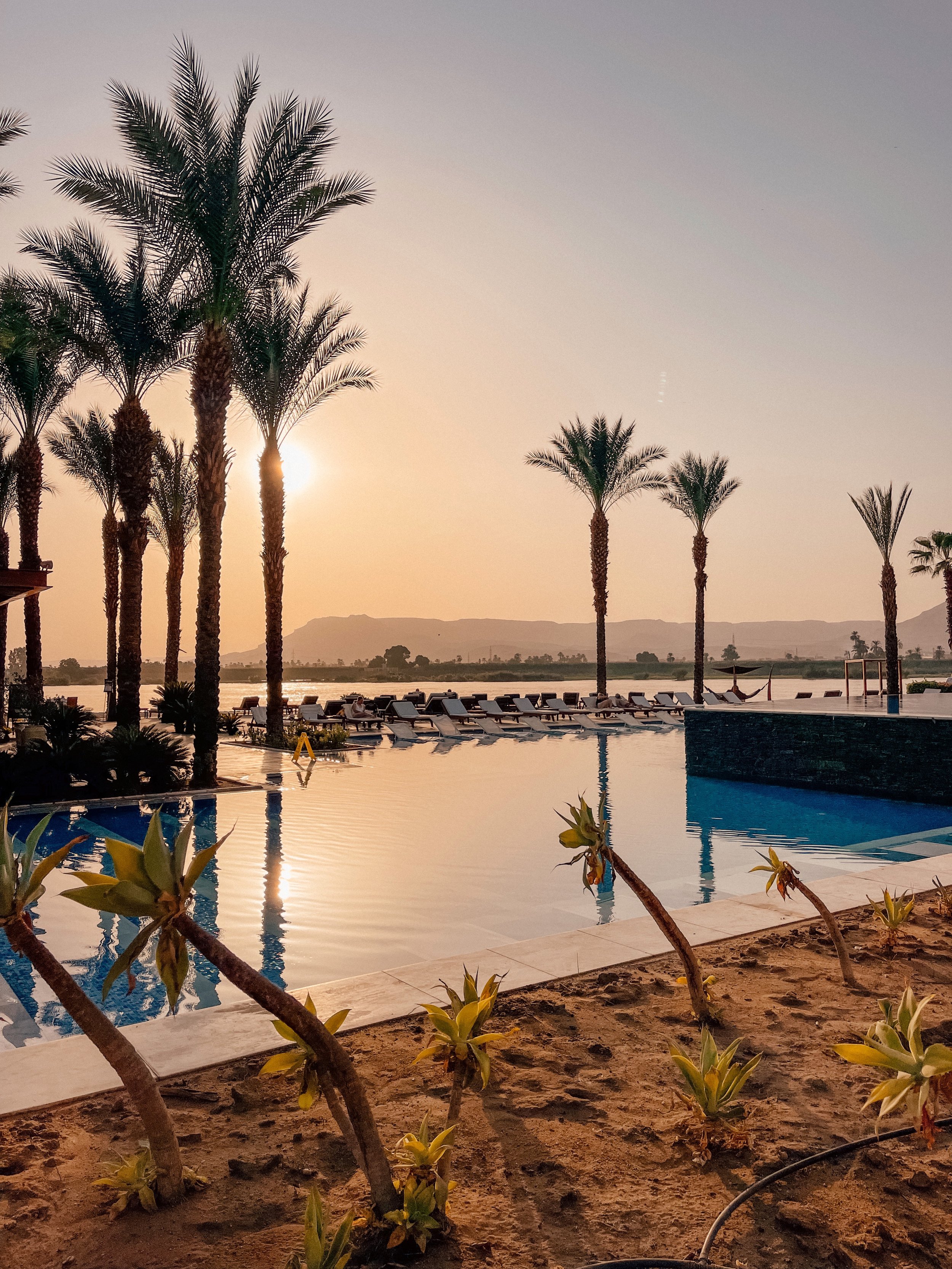 Sunset at the Hilton Hotel - Luxor - Egypt