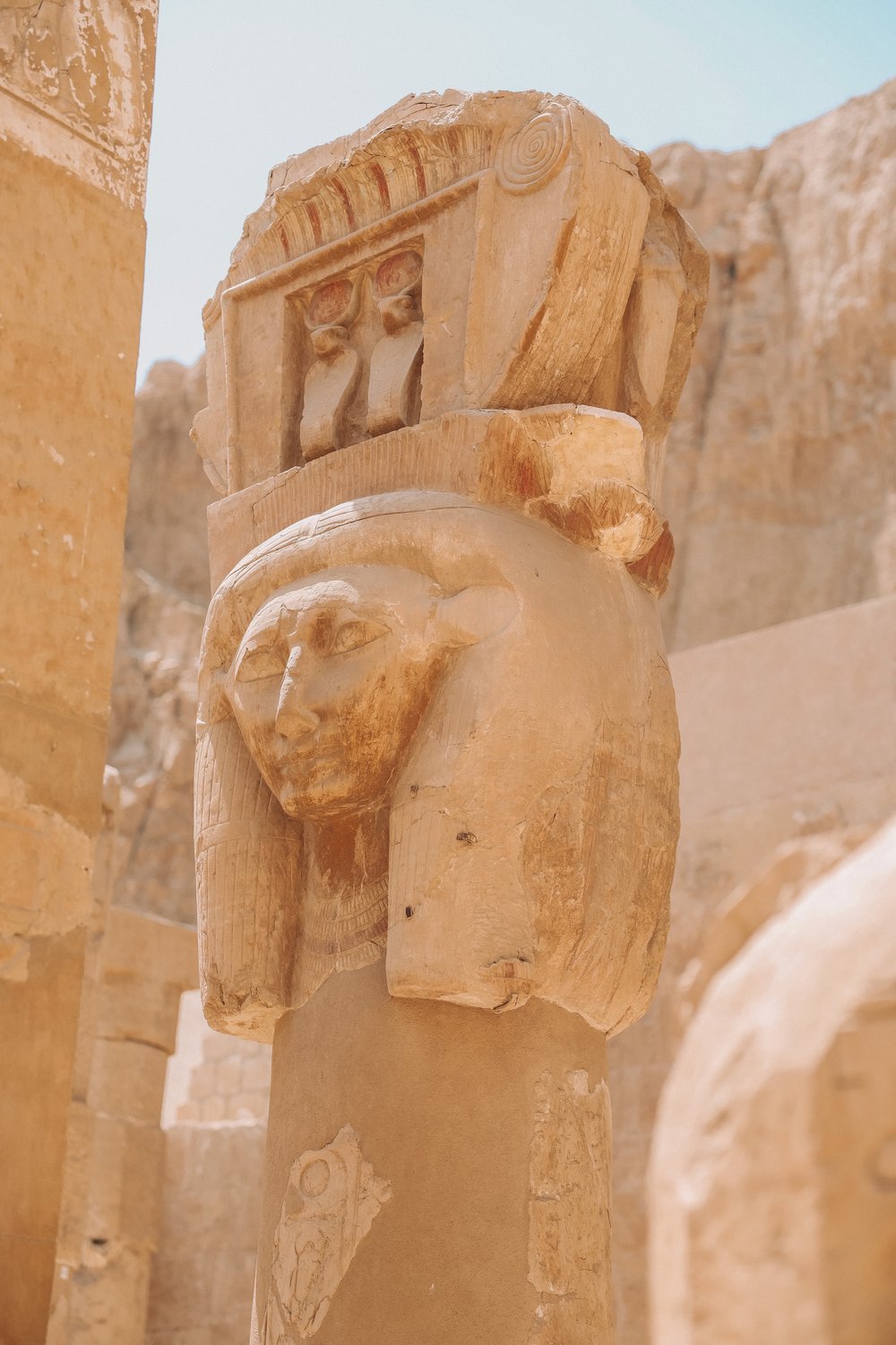 Face of Hatshepsut - Hatshepsut Temple - West Bank - Luxor - Egypt