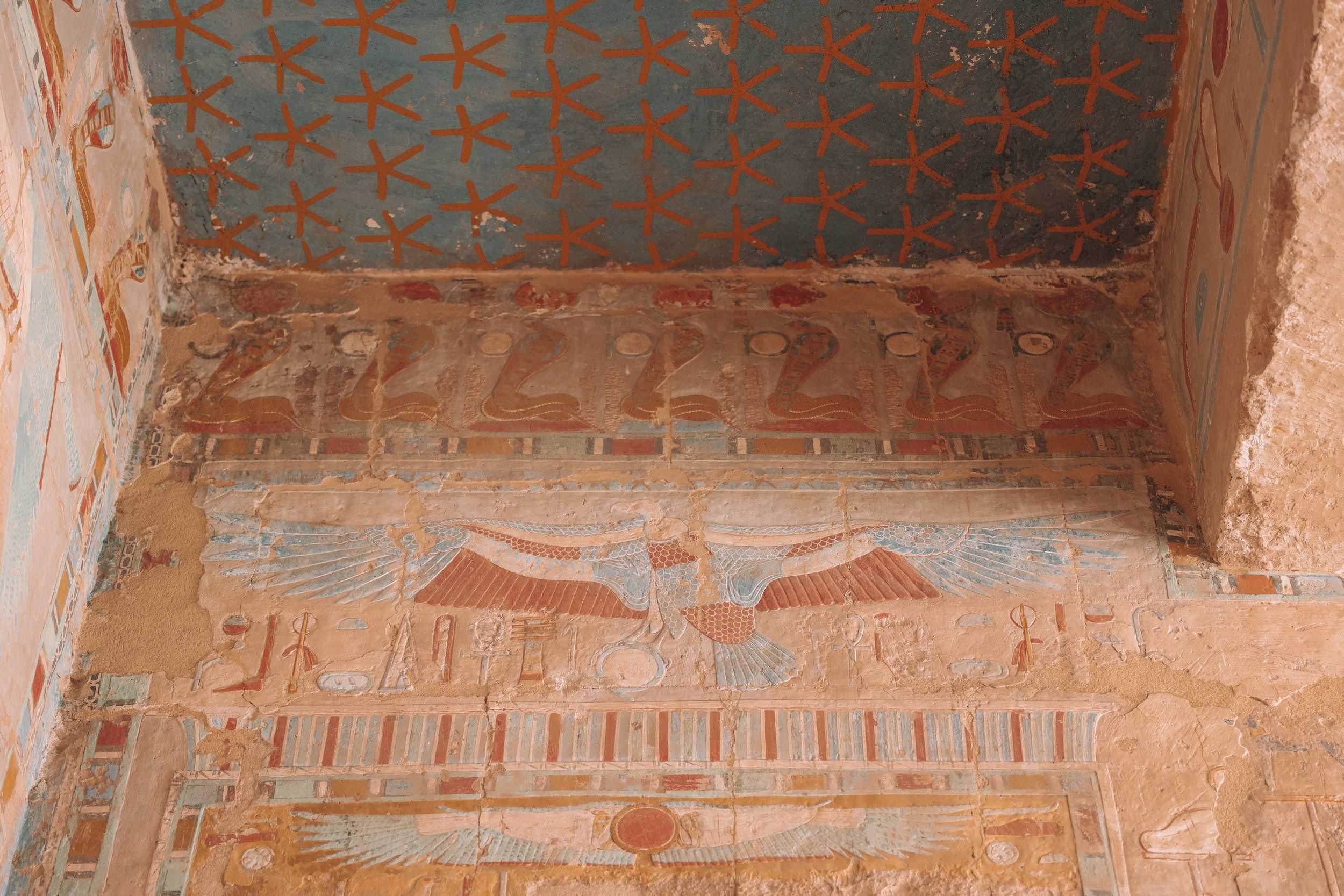 Hieroglyphs from floor to ceiling - Hatshepsut Temple - West Bank - Luxor - Egypt