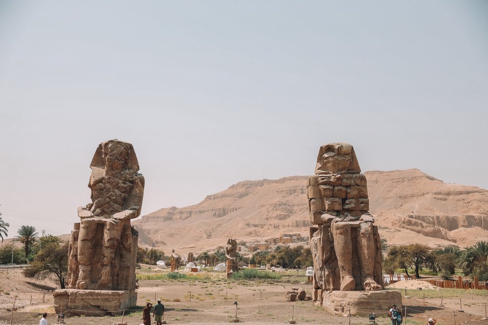 Colossi of Memnon statues - West Bank - Luxor - Egypt