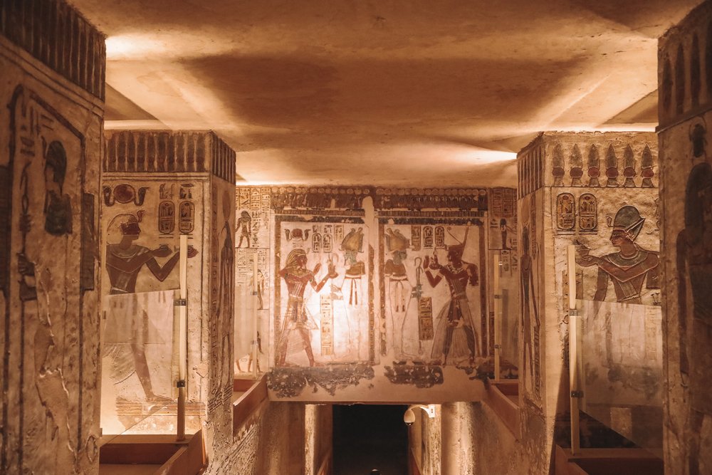 Beautiful art in the tomb - Valley of the Kings - West Bank - Luxor - Egypt