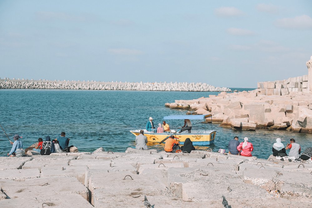 Boat tours departing from the harbour - Citadel of Qaitbay - Alexandria - Egypt
