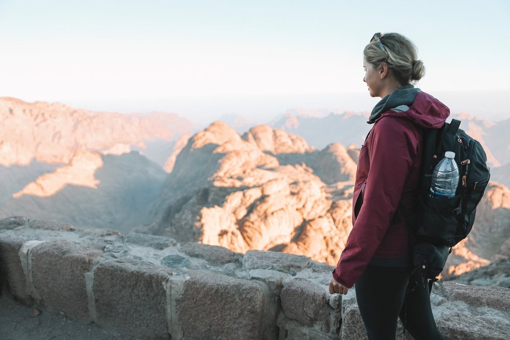 Admiring the view from Mount Sinai - Sinai Peninsula - Egypt