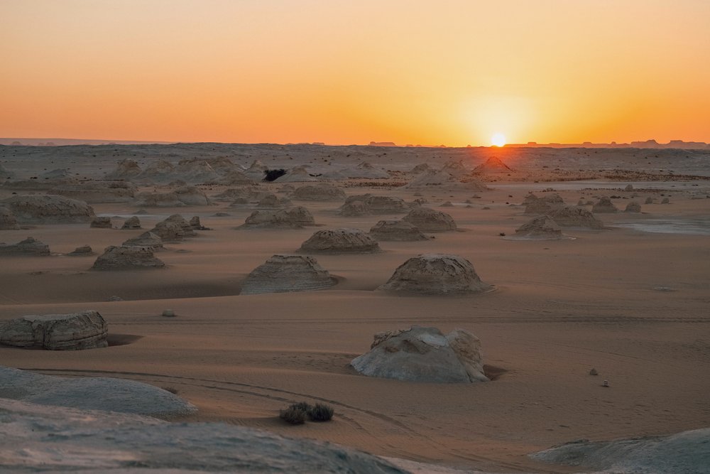 Sunset in the White Desert - Western Desert of Egypt