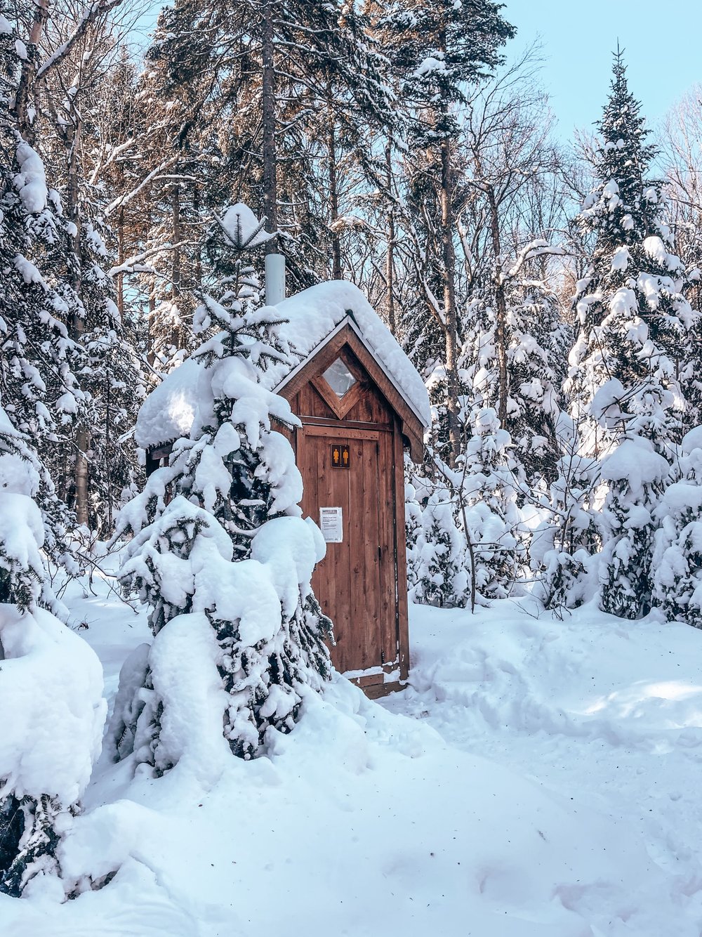 Little wooden toilet - Mount Megantic - Eastern Townships - Quebec - Canada