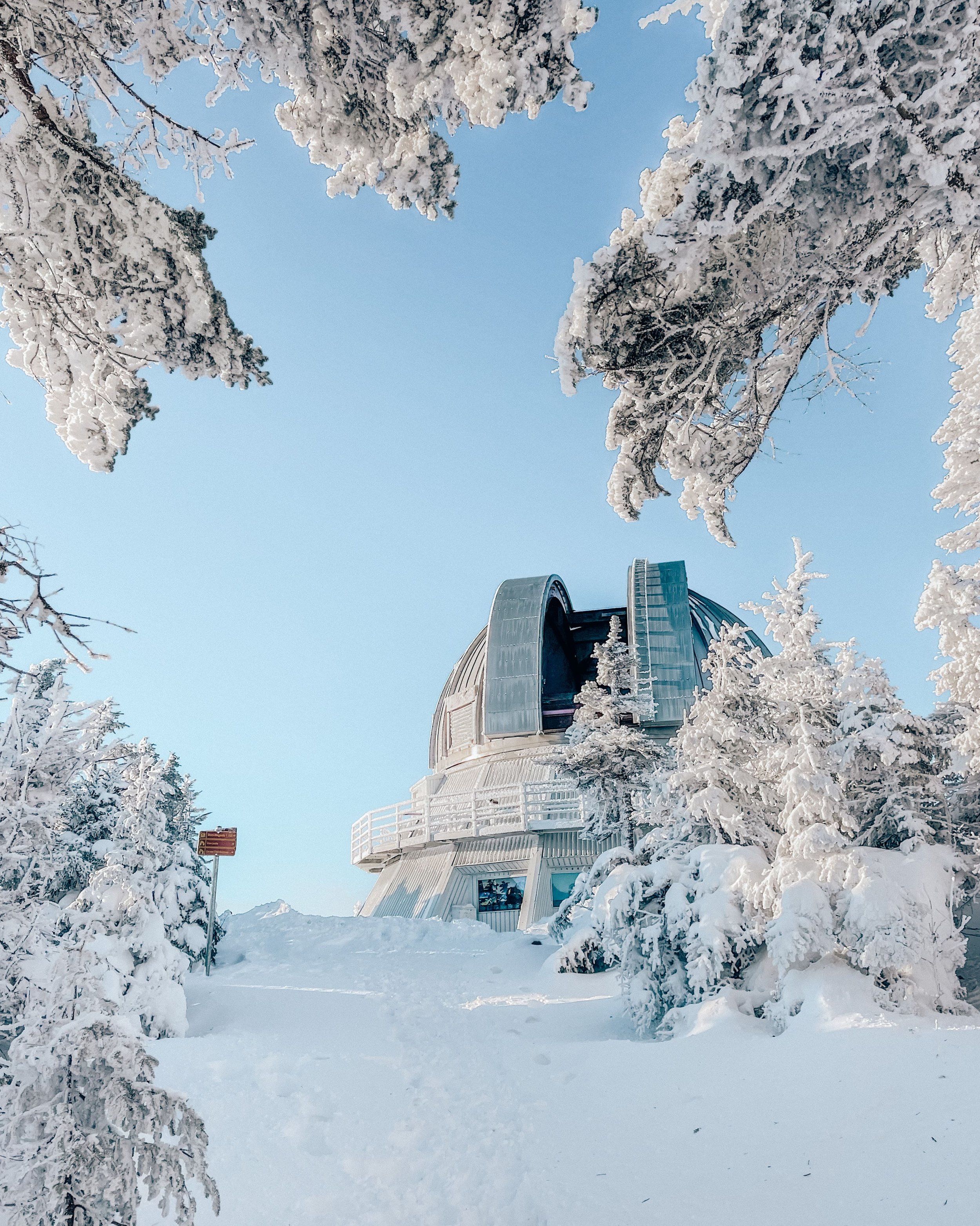 Closer view of the observatory - Mount Megantic - Eastern Townships - Quebec - Canada
