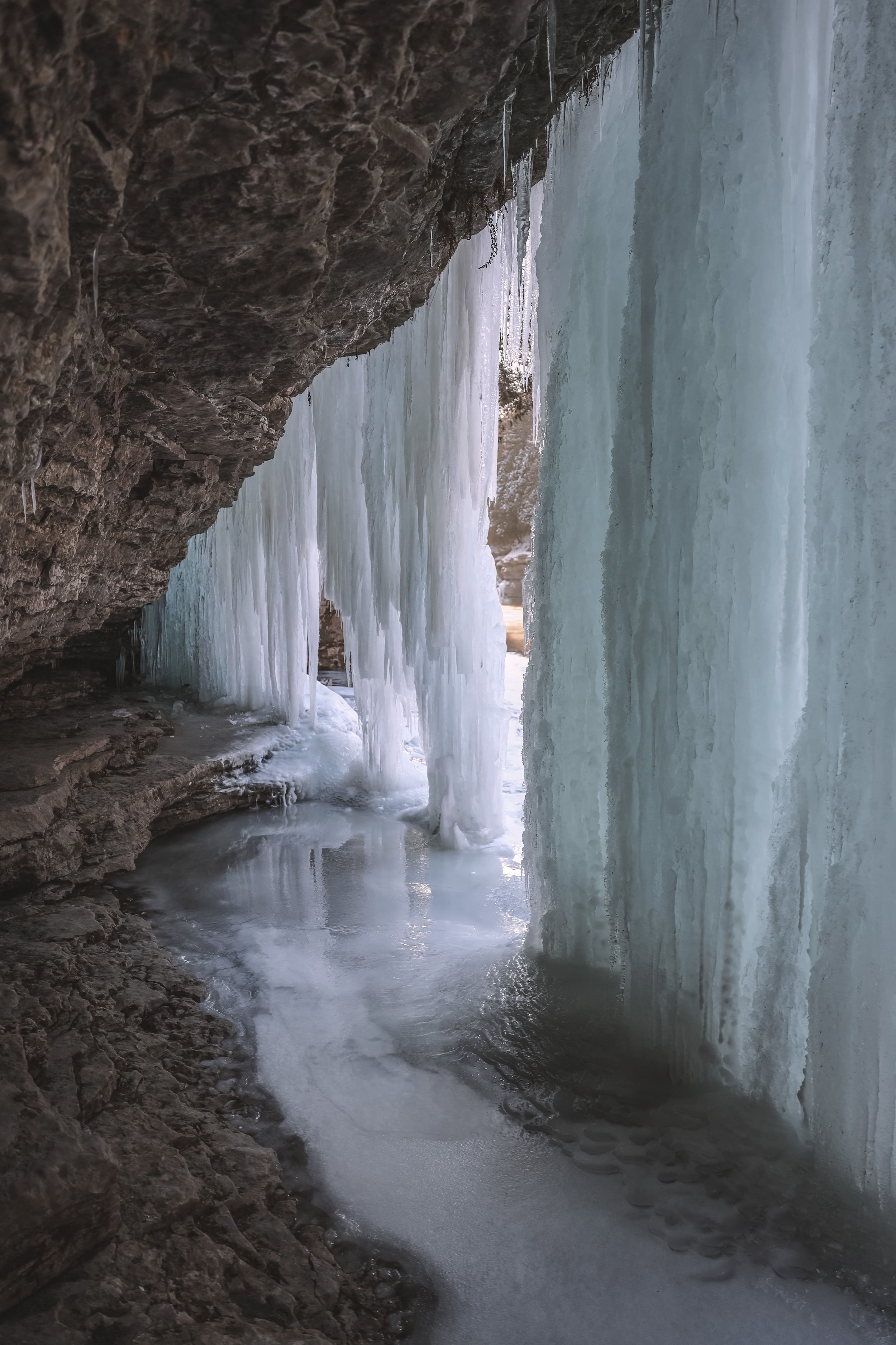 Behind the ice wall - Gorges de la Rivière Sainte-Anne - Portneuf - Quebec - Canada