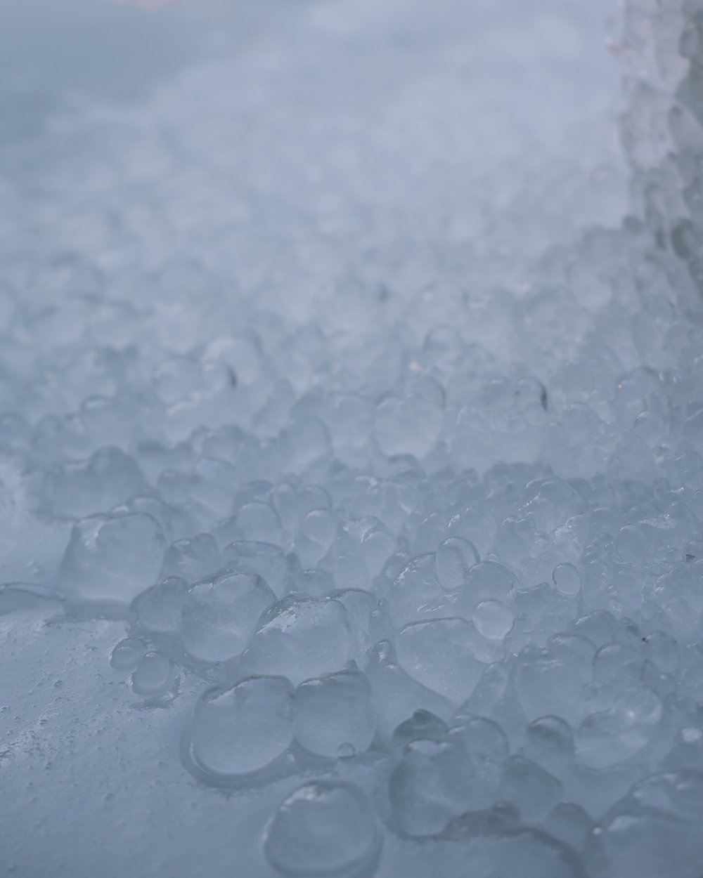 Little ice balls made from the recent heat - Gorges de la Rivière Sainte-Anne - Portneuf - Quebec - Canada