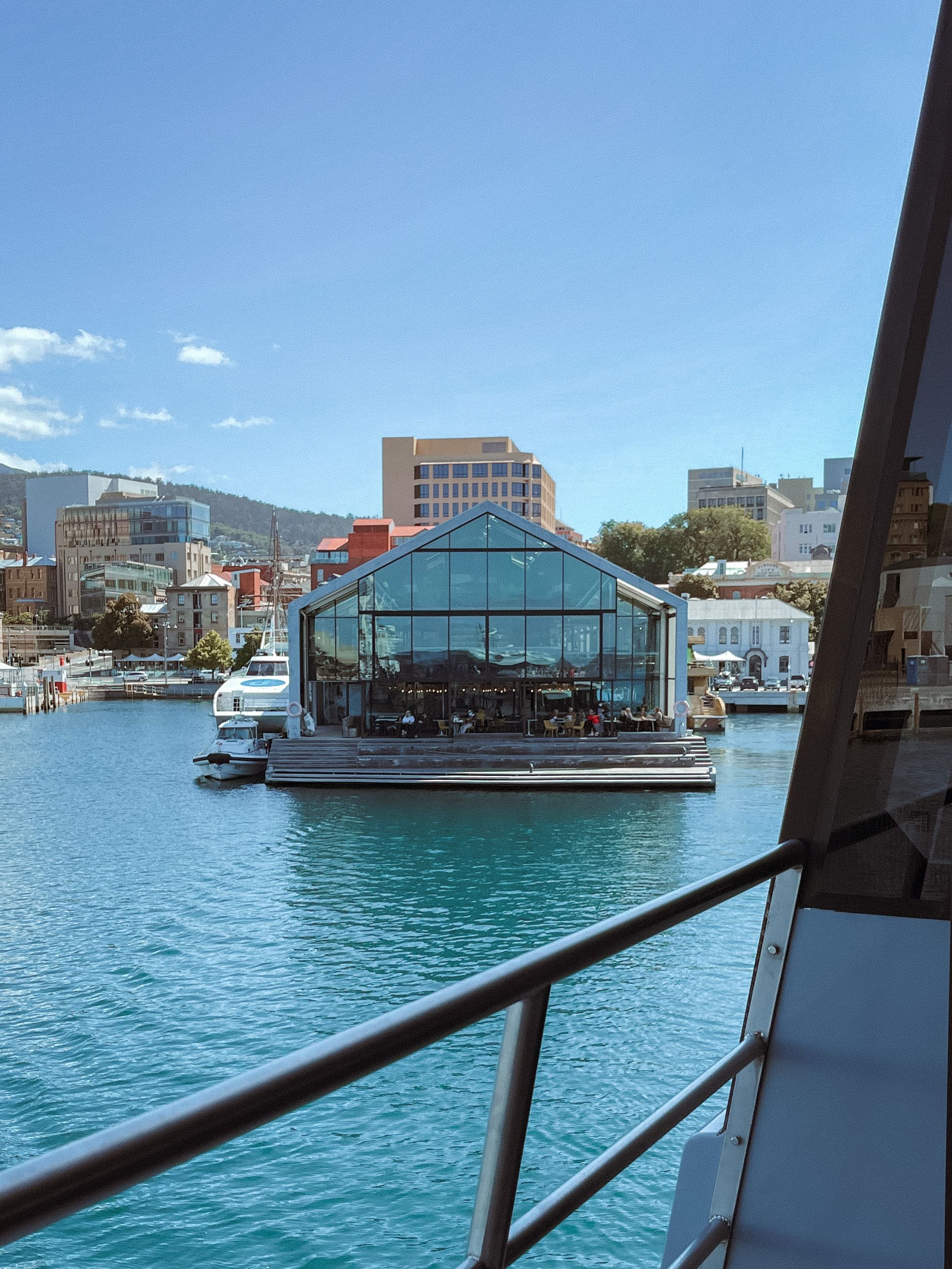 Taking the ferry to visit MONA Museum - Hobart - Tasmania - Australia