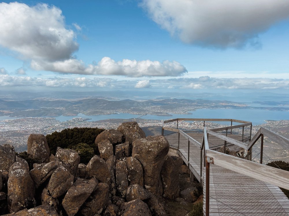 Panoramic view - Mount Wellington - Hobart - Tasmania - Australia