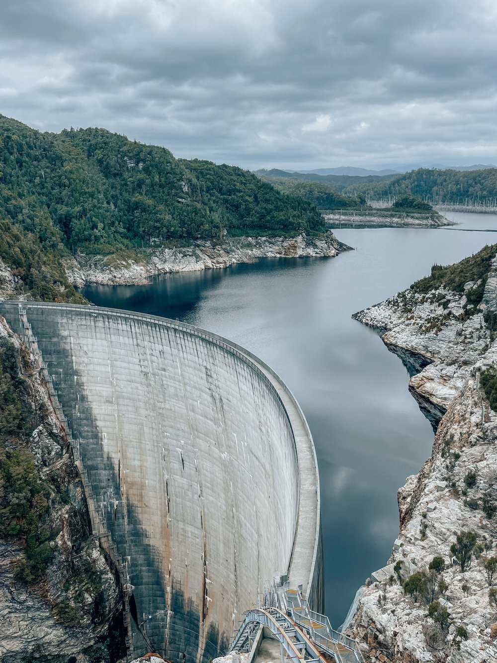 Stunning Gordon Dam and Reservoir - Tasmania - Australia