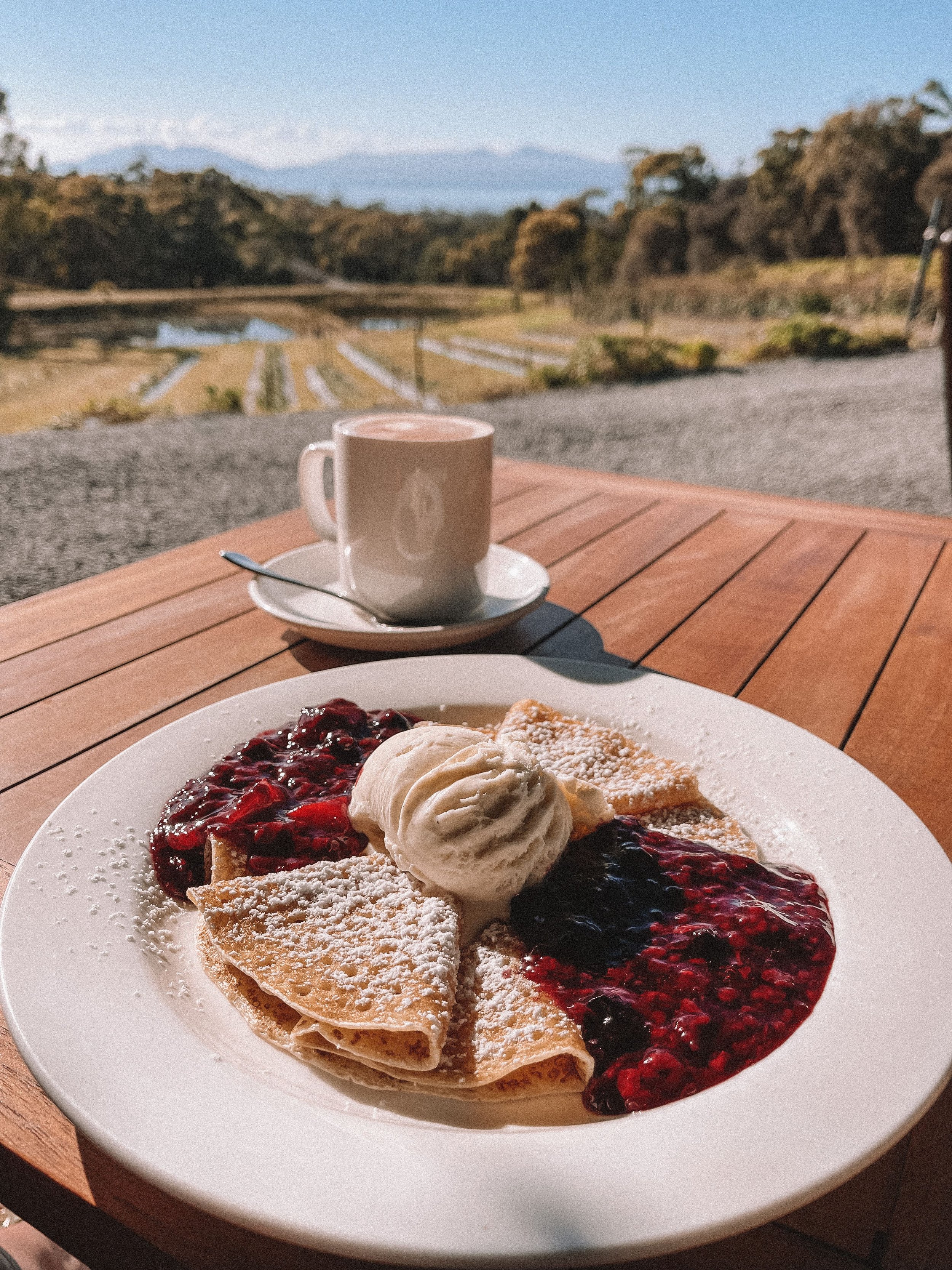 Home made crepes and jam - Kate's Berry Farm - Swansea - Tasmania - Australia