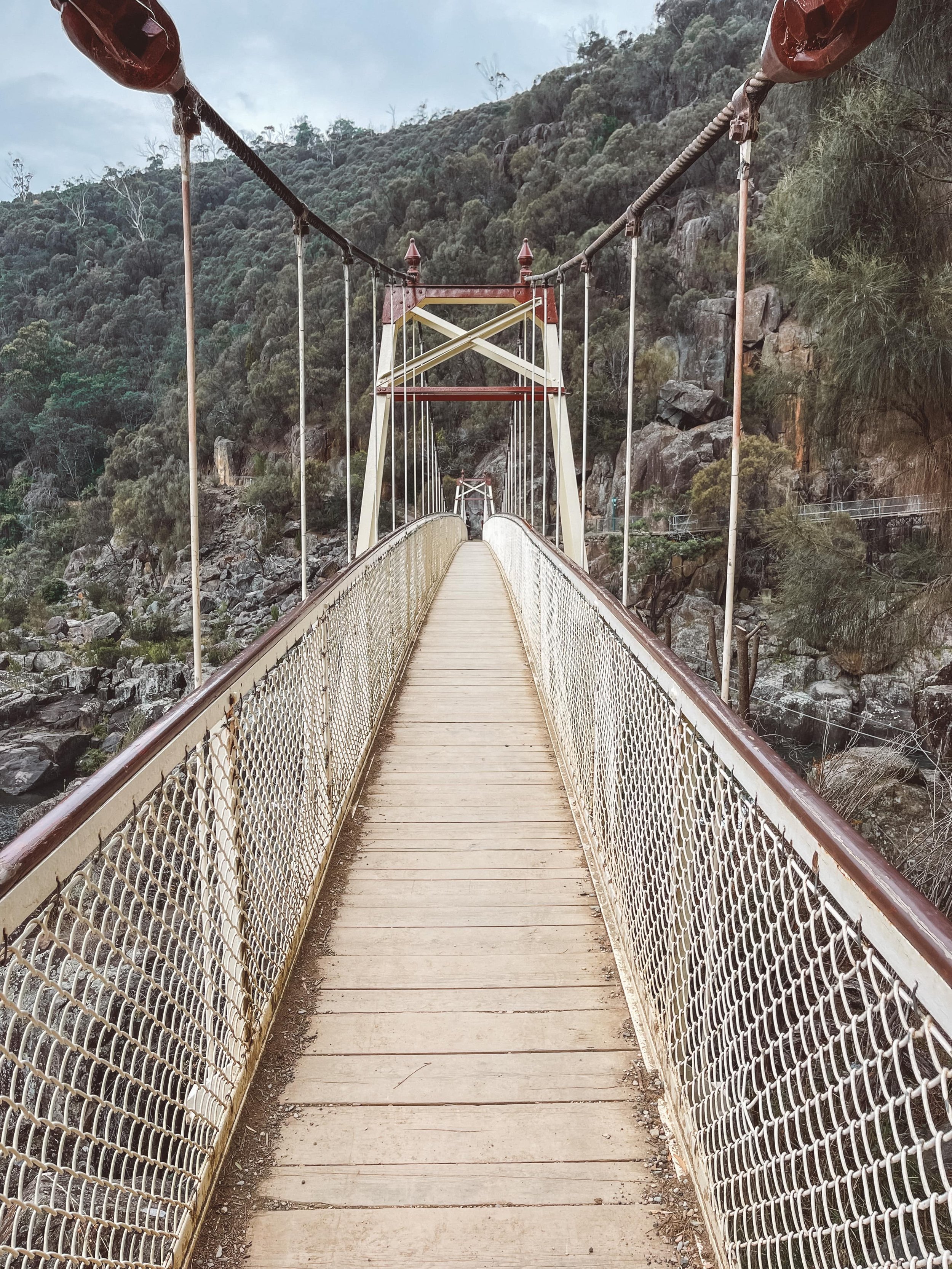Suspension bridge - Cataract Gorge Reserve - Launceston - Tasmania - Australia