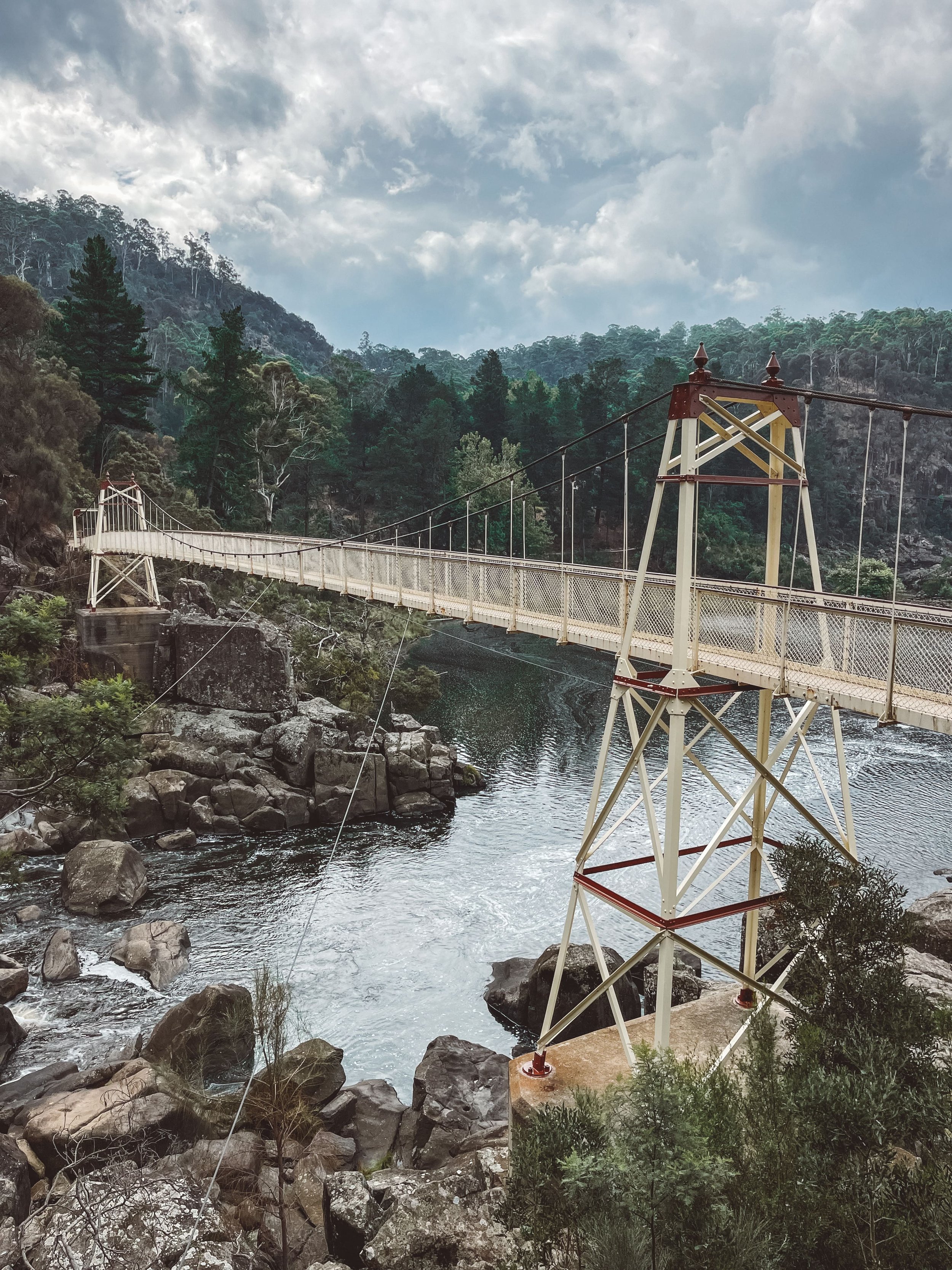 Walking the track at Cataract Gorge Reserve - Launceston - Tasmania - Australia