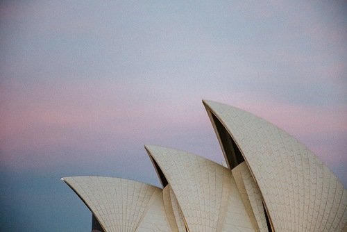 Les couleurs pastels du coucher du soleil - Opera House - Sydney - Nouvelle-Galles-du-Sud (NSW) - Australie