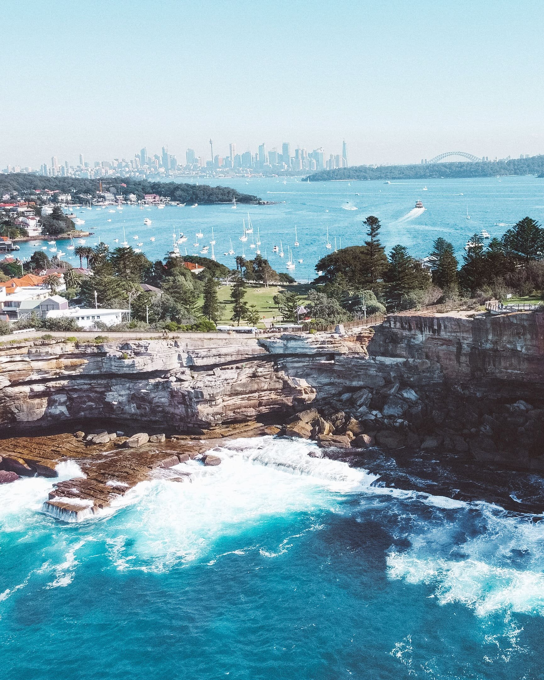The Gap Lookout by Drone - Watson's Bay - Sydney - New South Wales (NSW) - Australia