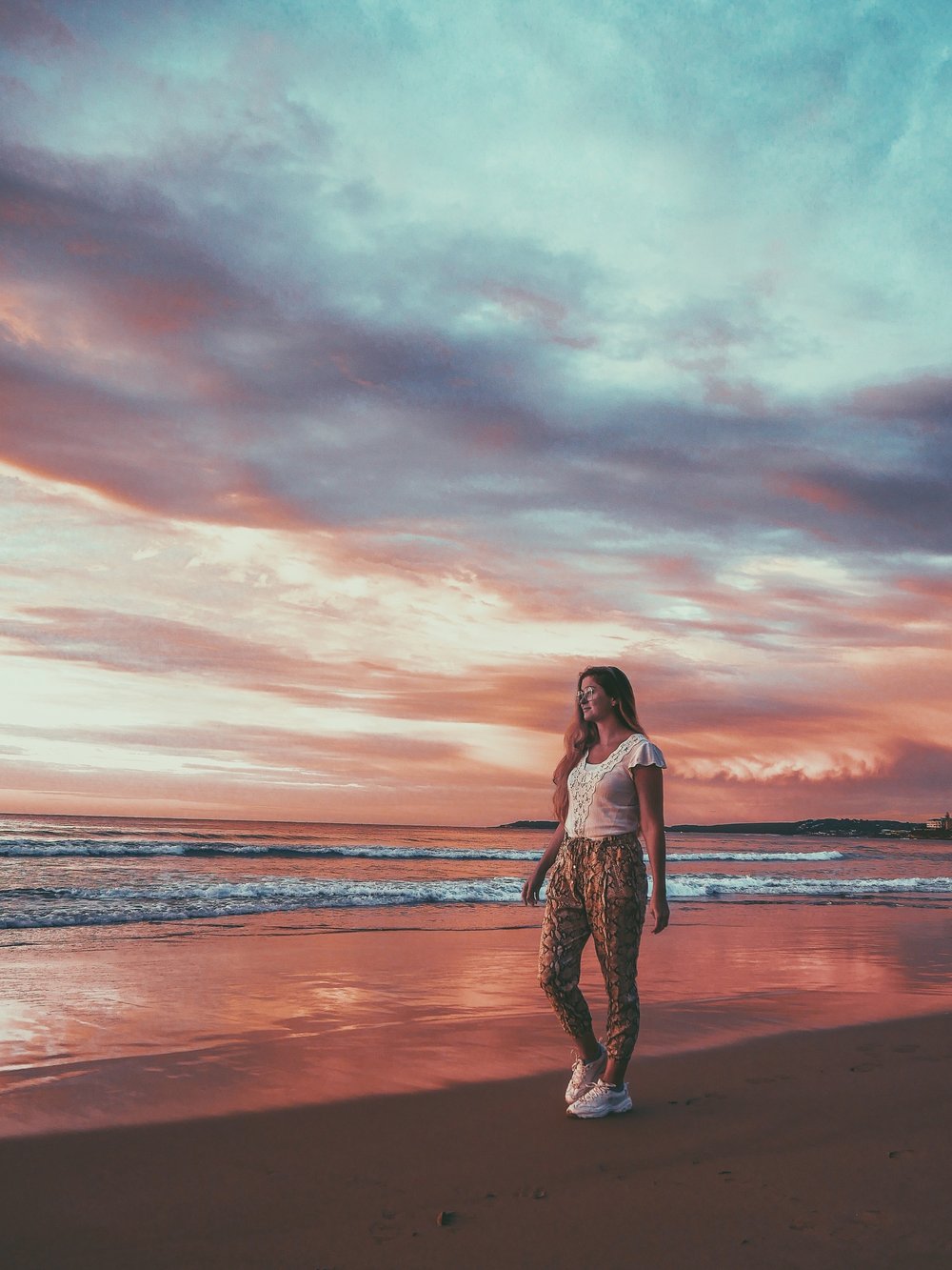 Pastel skies at sunrise - Cronulla Beach - Sydney - New South Wales (NSW) - Australia