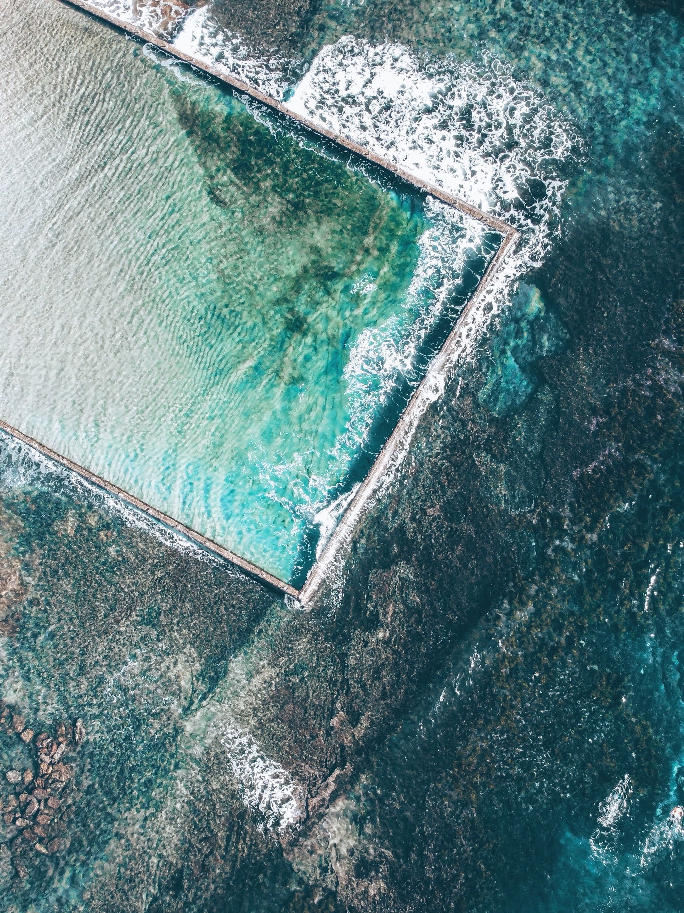 Piscine de la plage de Shelly Beach - Drone - Cronulla - Sydney - Nouvelle-Galles-du-Sud (NSW) - Australie