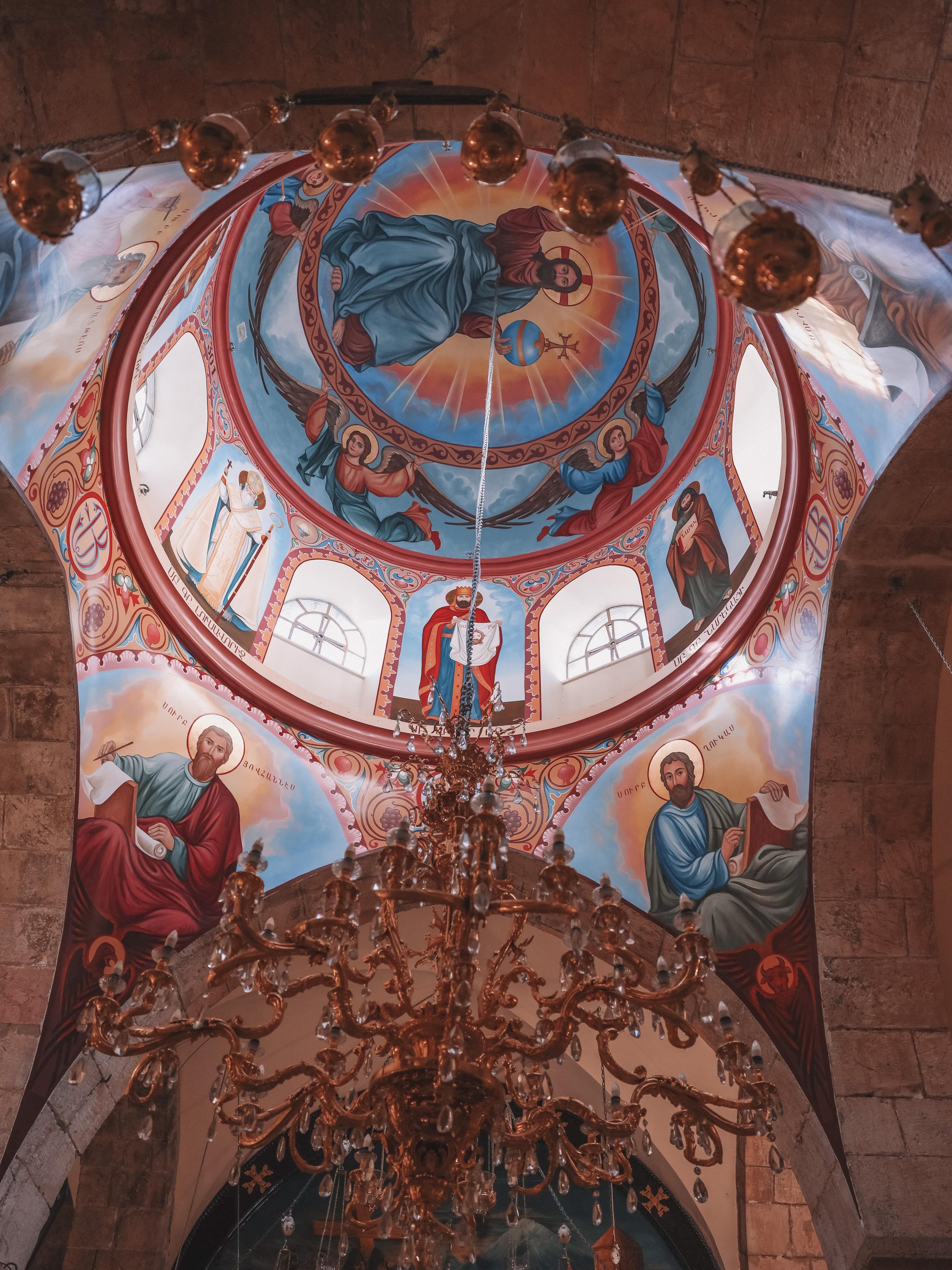 Les fresques colorées et restaurées de l'église du Saint-Sépulcre - Vieille Ville - Jérusalem - Israël