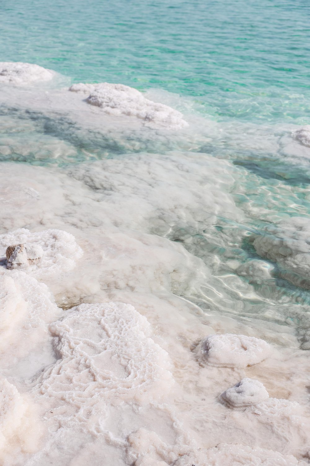 Closeup on the salt formations - Dead Sea - Israel