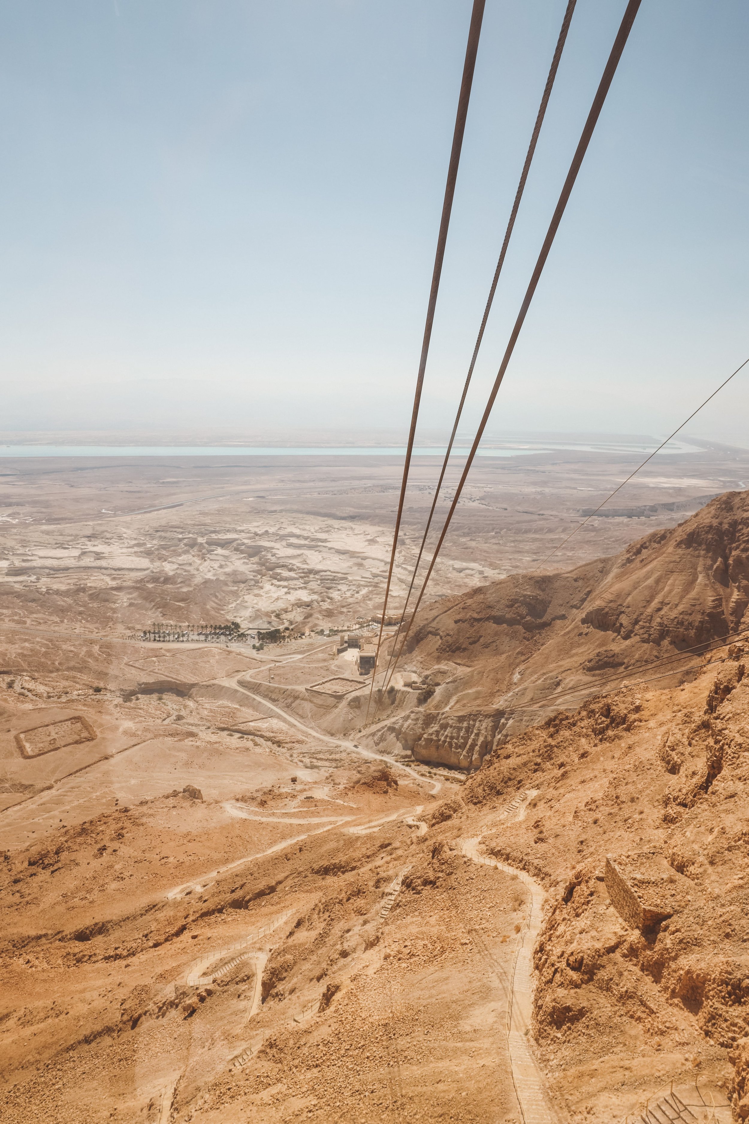 Le téléphérique pour monter au sommet de Masada - Israël
