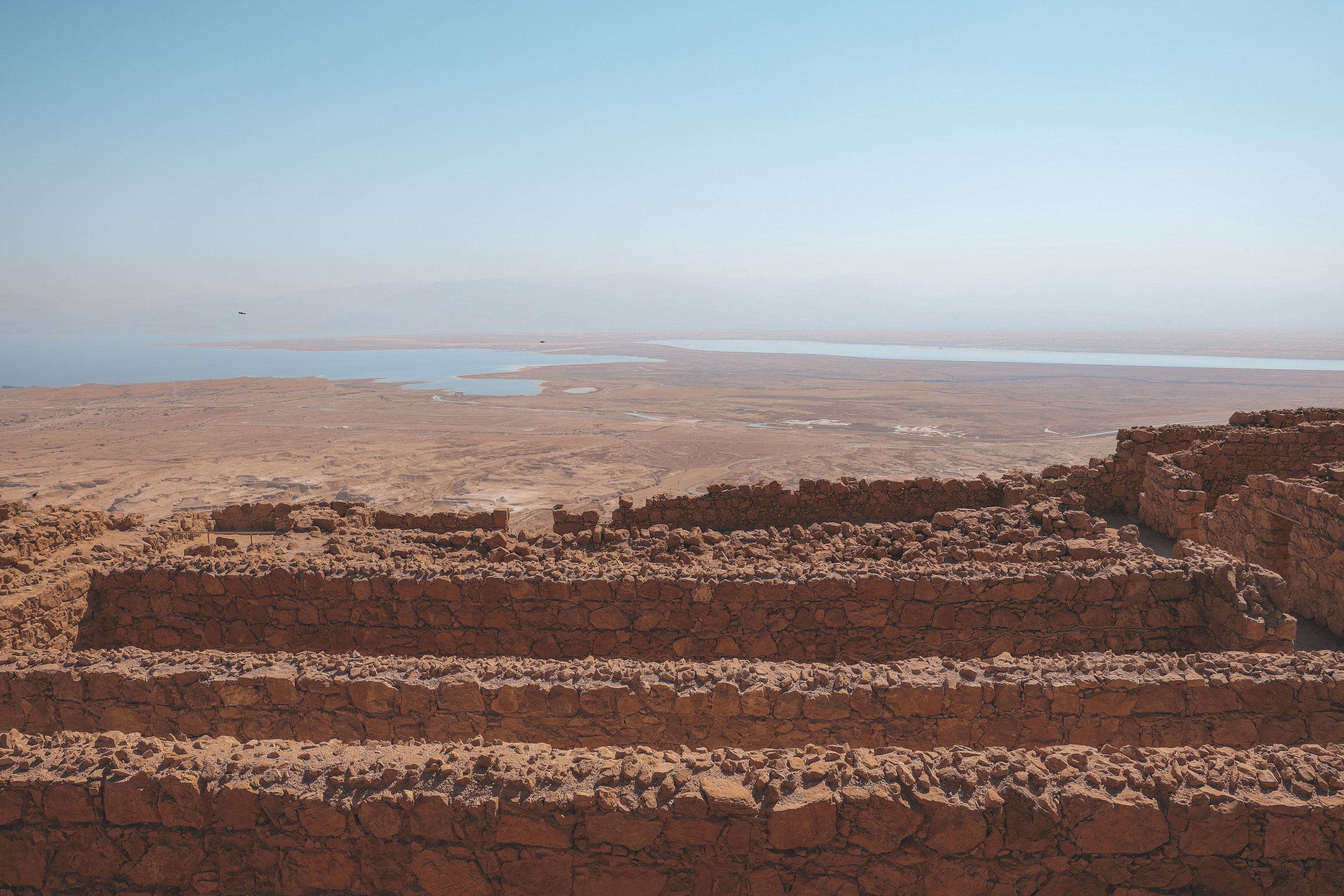 The old ruins in Masada - Dead Sea - Israel
