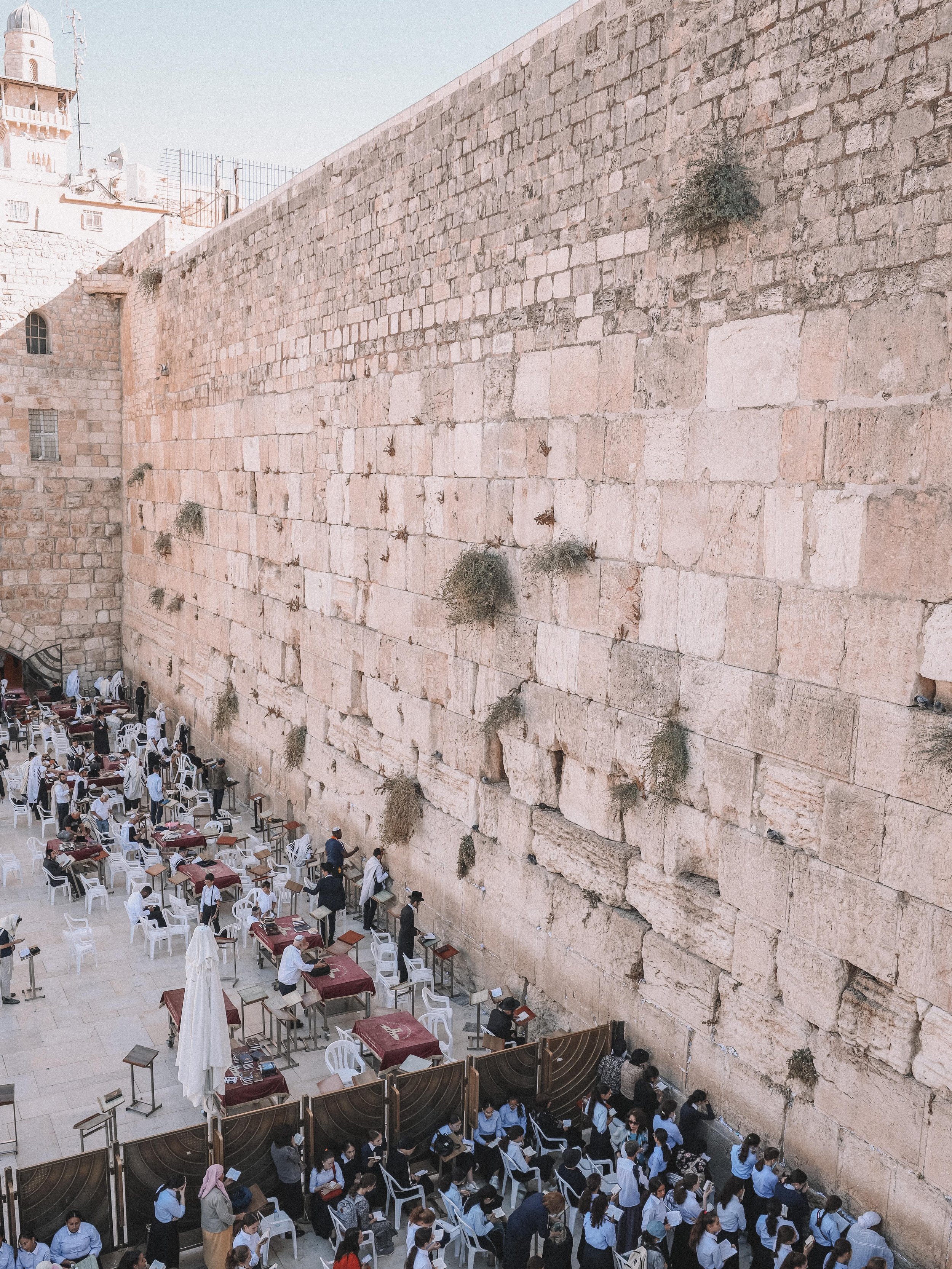 Le mur des lamentations vu d'en haut - Vieille Ville - Jérusalem - Israël