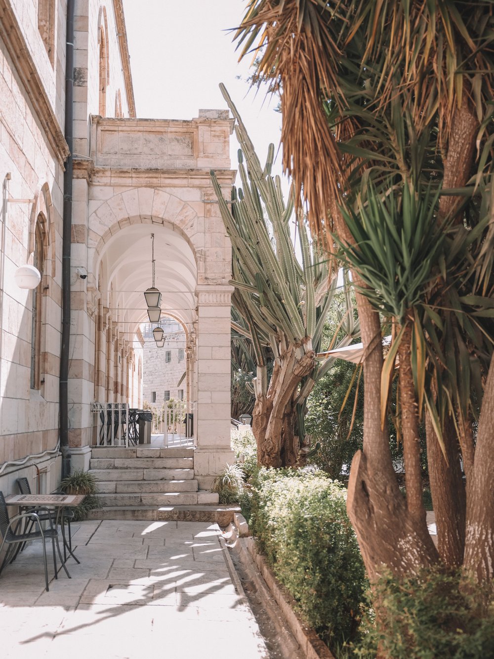 The beautiful courtyard at the Austrian Hospice - Old Town - Jerusalem - Israel