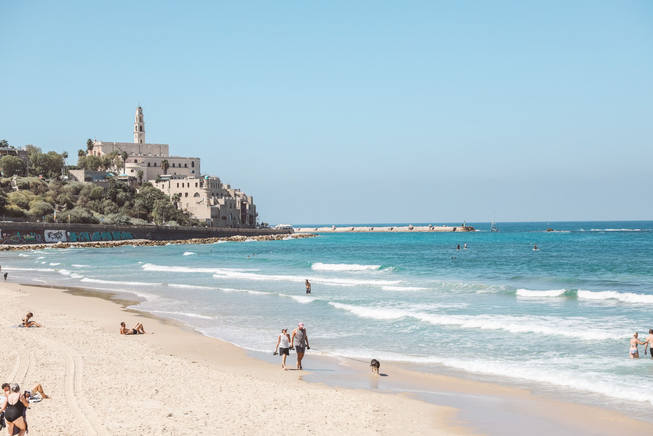 Charles Clore Beach in Old Jaffa - Tel Aviv - Israel
