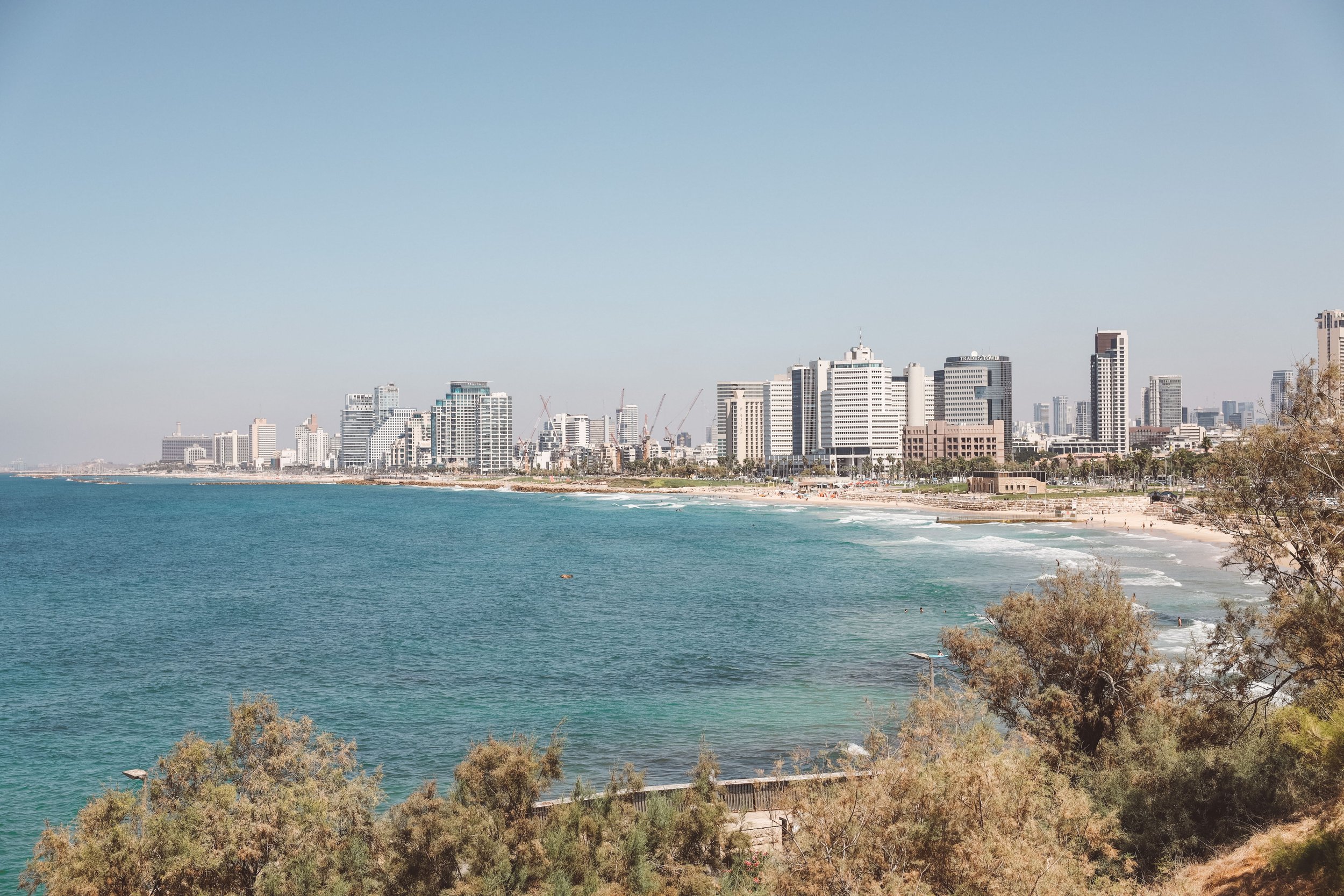 Vue panoramique sur la ville depuis le jardin HaMidron - Tel Aviv - Israël