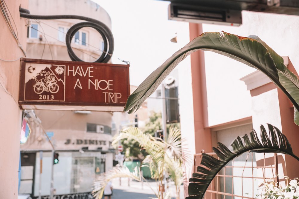 Have a nice trip sign - Bicicletta - Tel Aviv - Israel