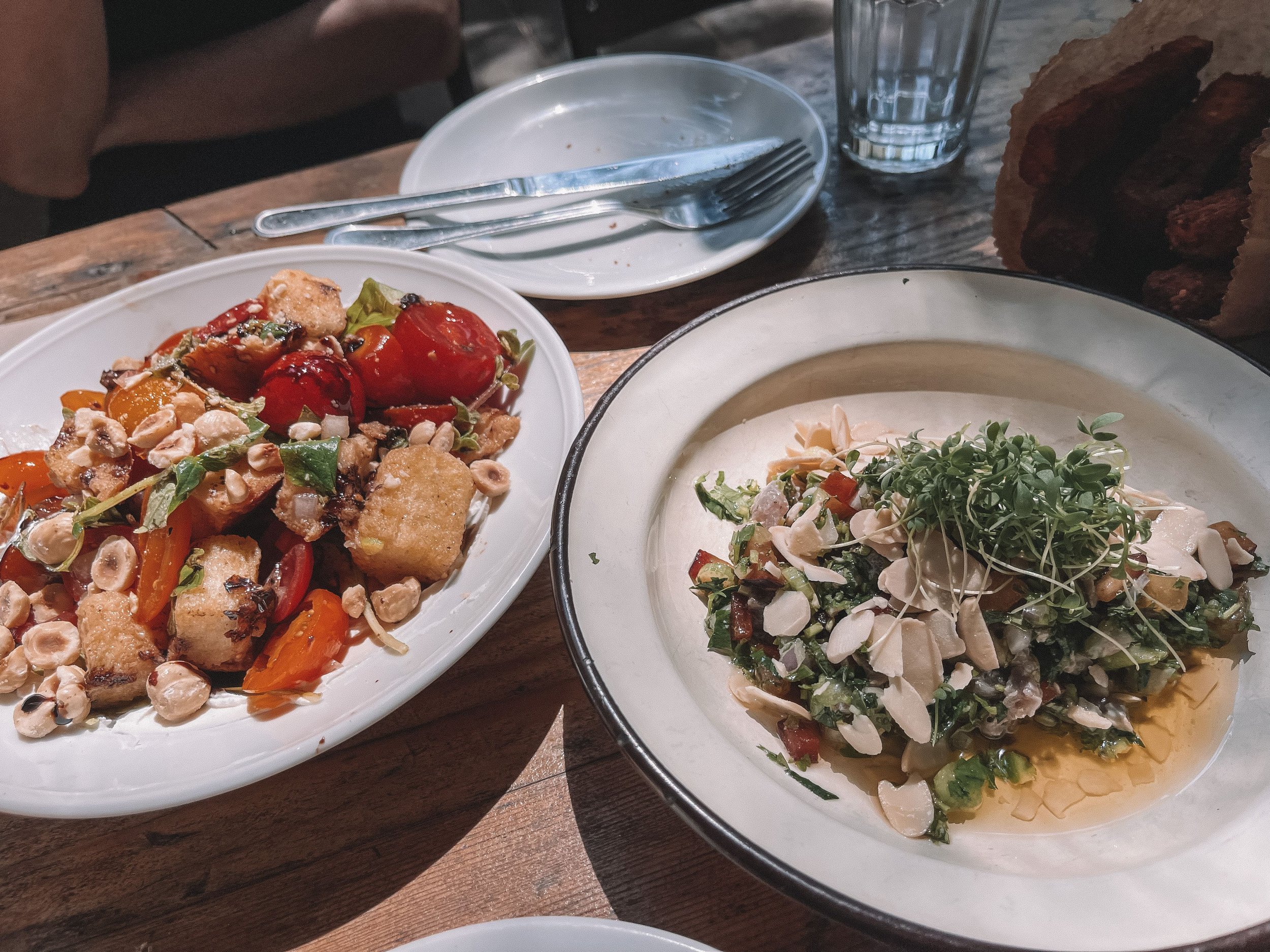 The delicious food from Bicicletta for lunch - Tel Aviv - Israel