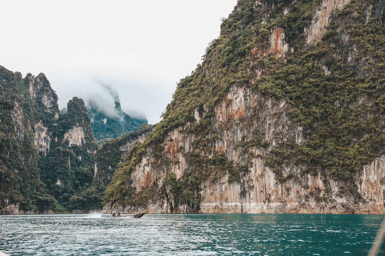 Orange Limestone Cliffs - Khao Sok National Park - Thailand