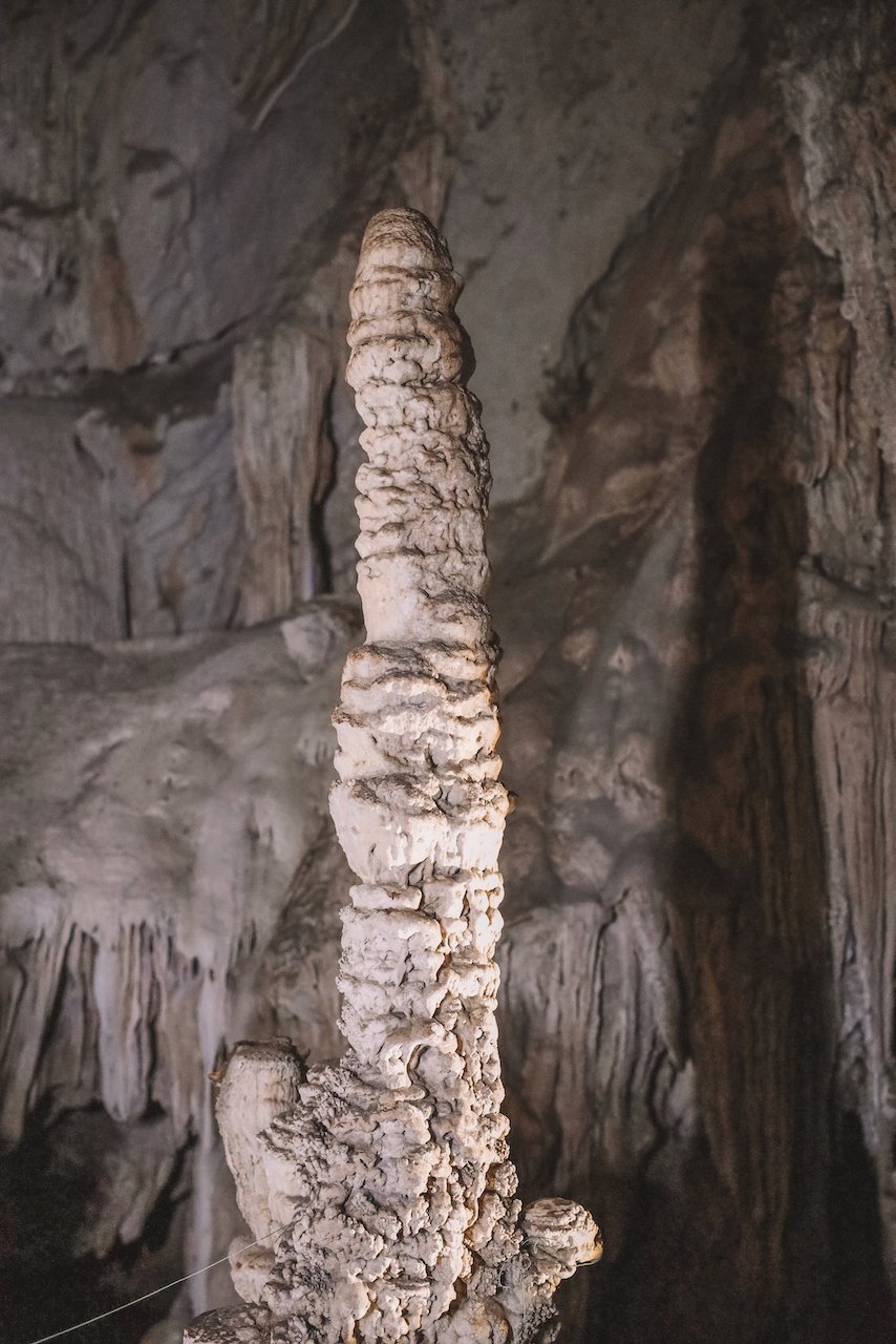Stunning stalagmite - Coral Cave - Khao Sok National Park - Thailand
