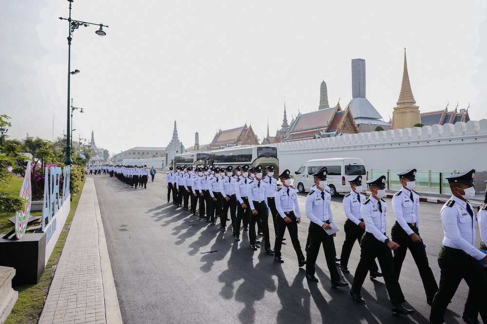 Soldiers Parade at the Grand Palace - Bangkok - Thailand