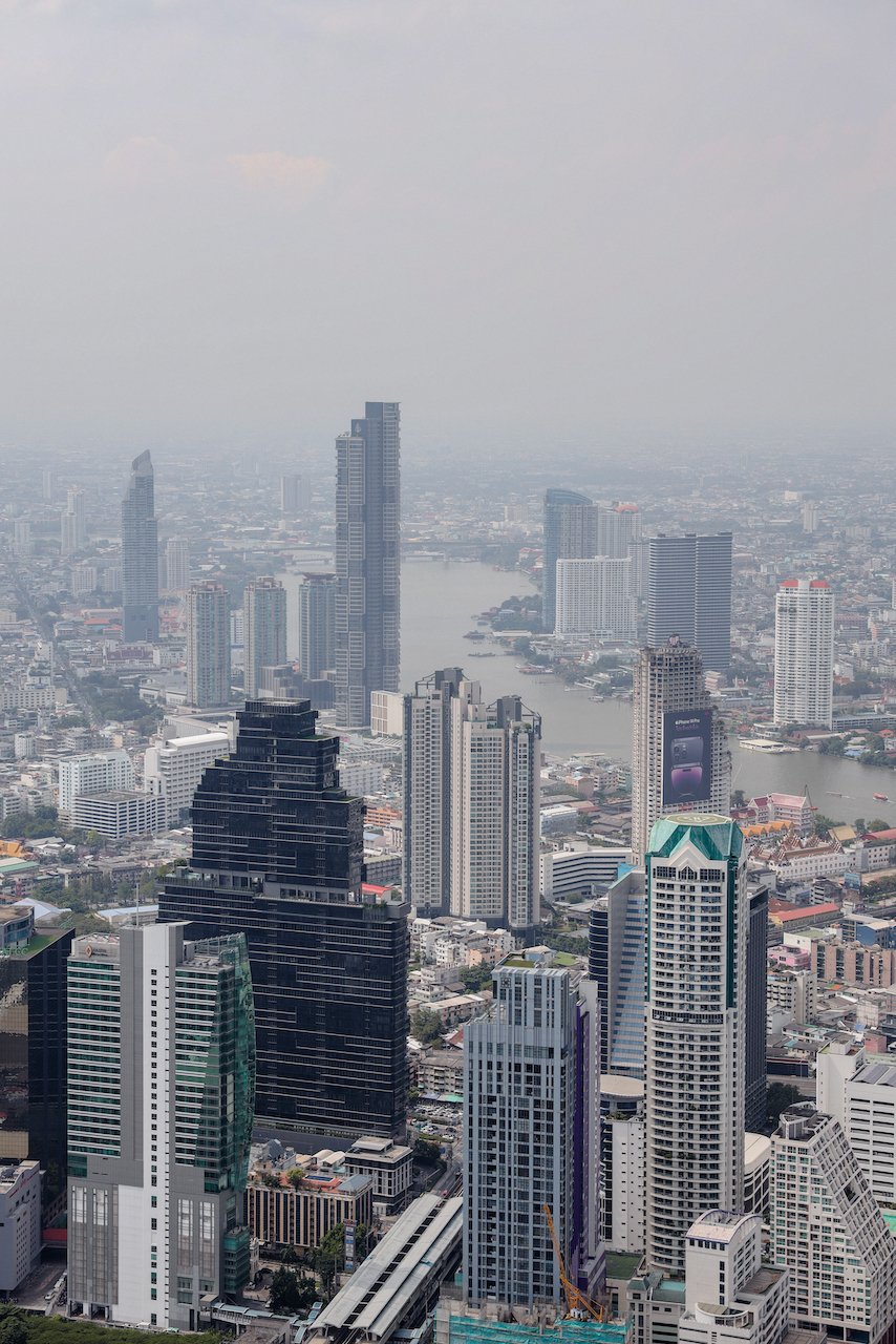 Vue de la ville et du fleuve - King Power Mahanakhon - Bangkok - Thaïlande
