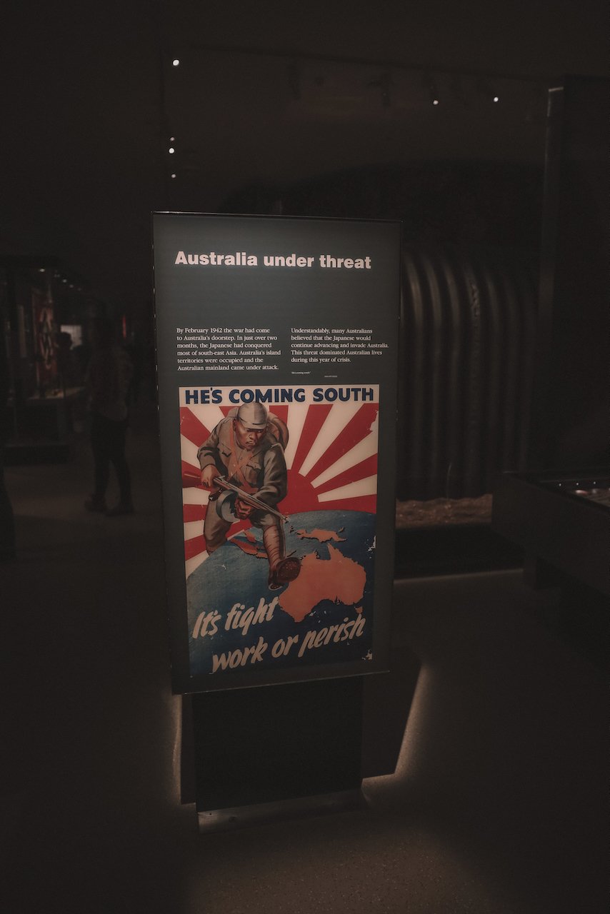 Australia under threat sign - Australian War Memorial - Canberra - Australian Capital Territory - Australia