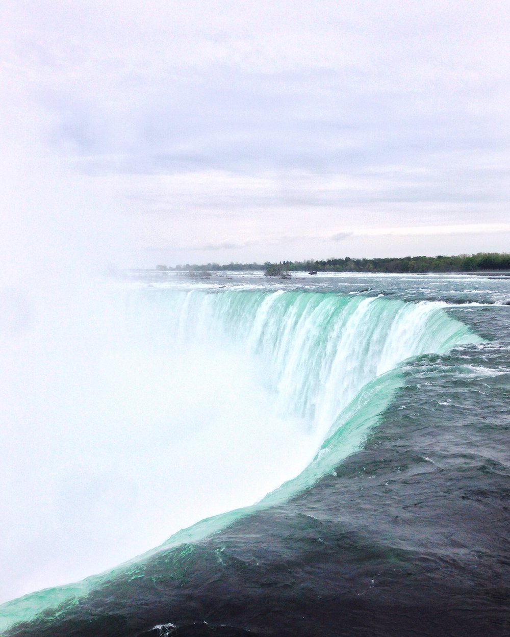 The water flowing at Niagara Falls - Ontario - Canada
