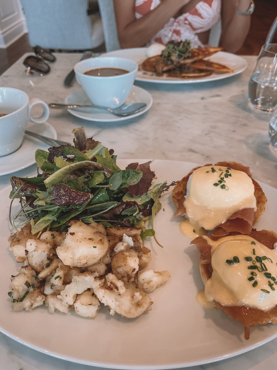 Eggs Benedict at Oaklands Restaurant - Riverbend Inn - Niagara-On-The-Lake - Ontario - Canada