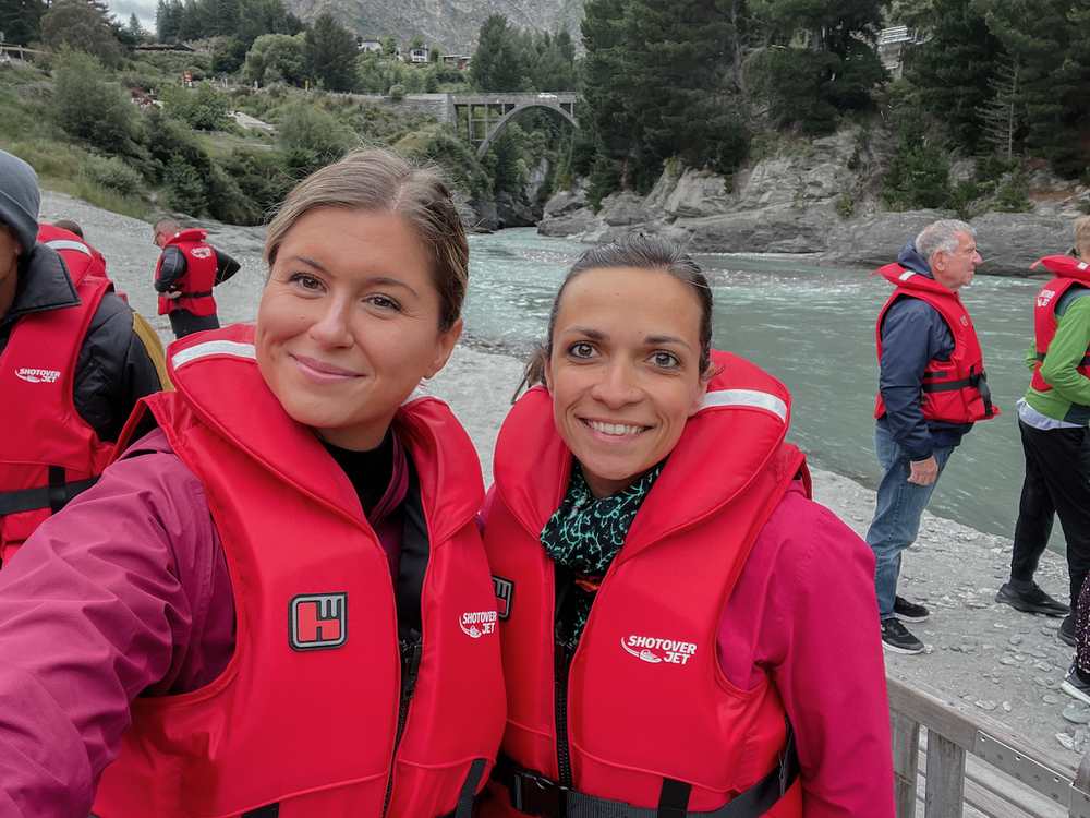 Selfies before we embark on our jet boat journey - Shotover Jet - Shotover River - Queenstown - New Zealand