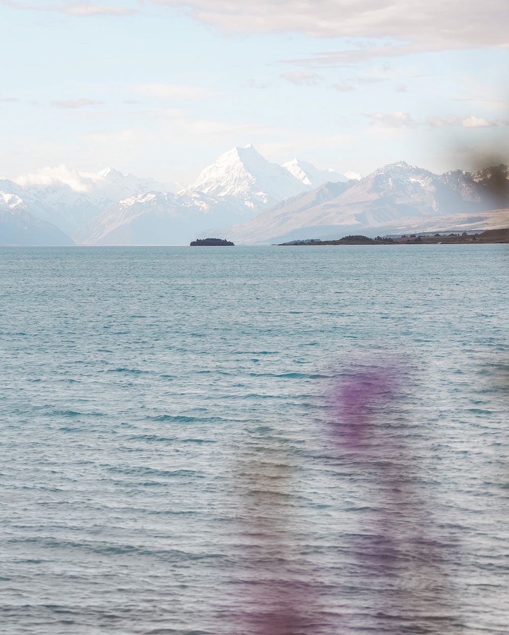 View of Mount Cook (Aoraki) from the East side - Lake Pukaki - New Zealand