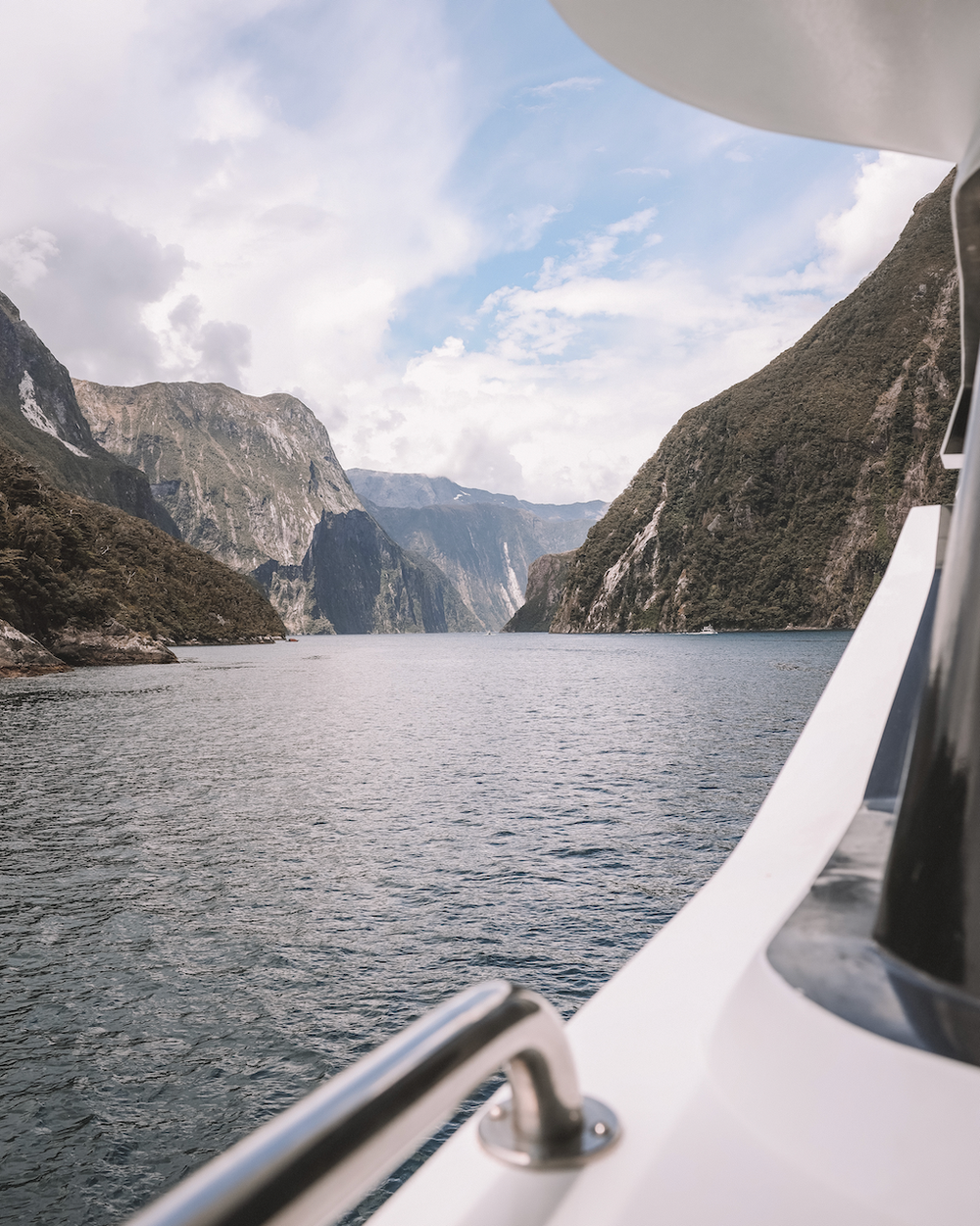 Views of the fjord from our boat - Milford Sound Day Trip - New Zealand
