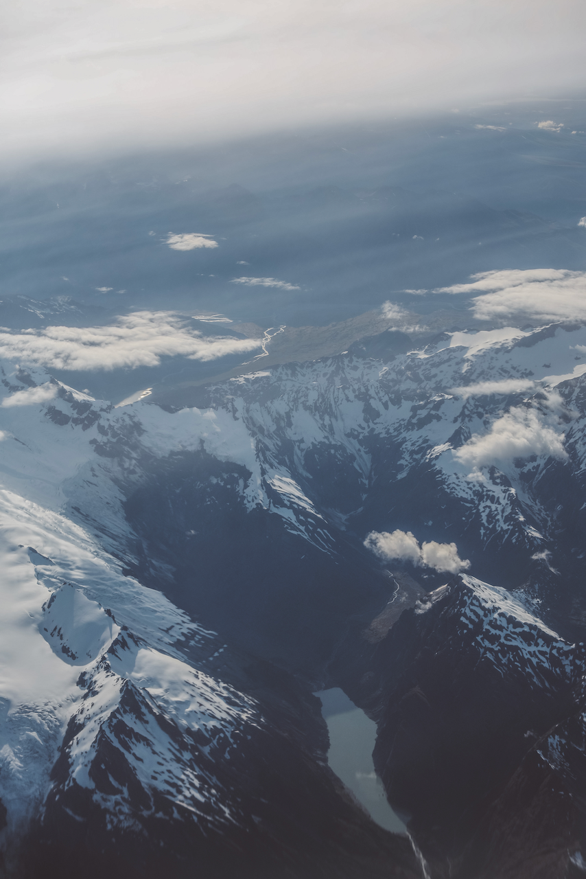 La vue des glaciers depuis l'avion - Air New Zealand