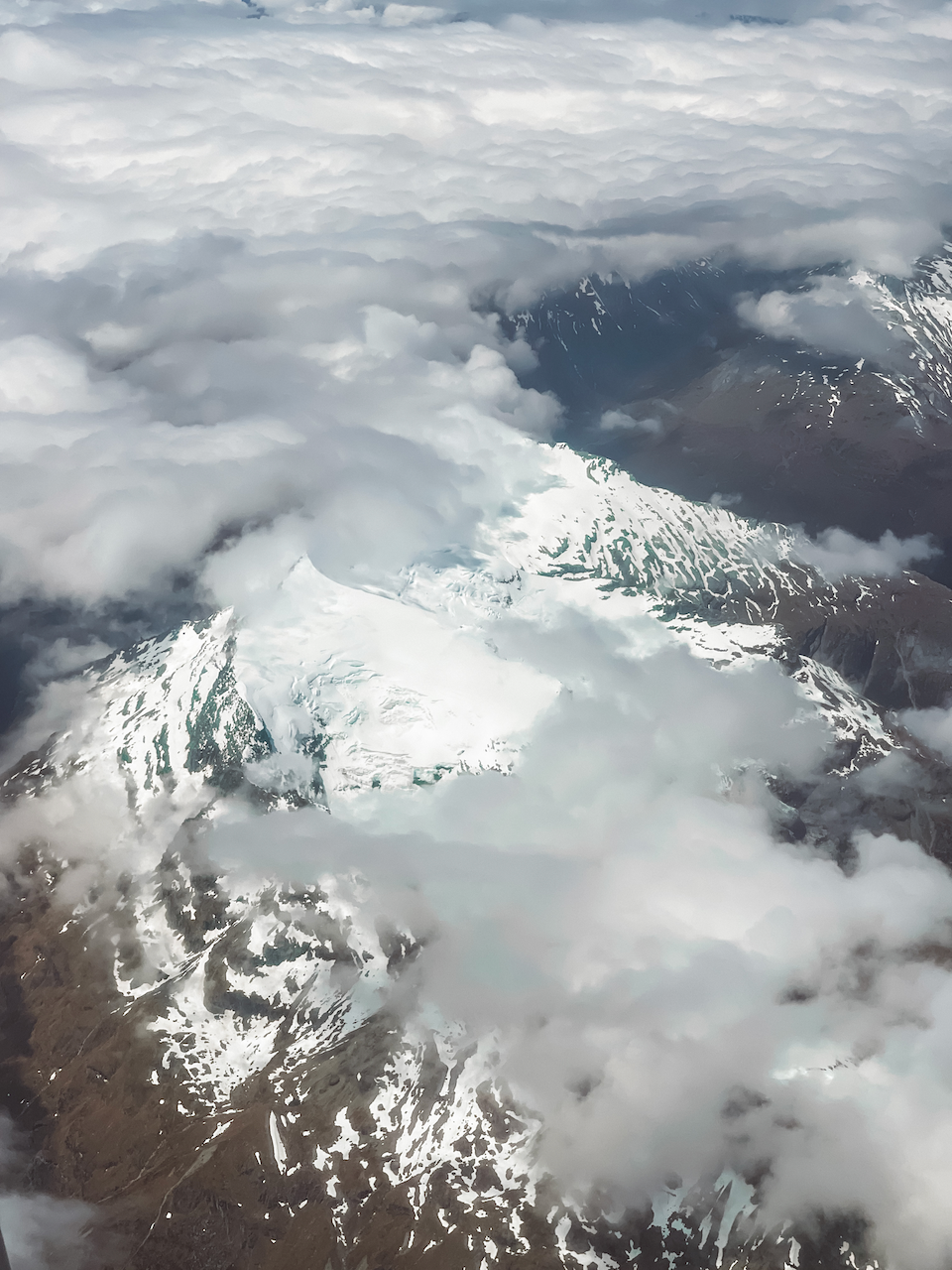 Le mont Cook depuis l'avion - Air New Zealand