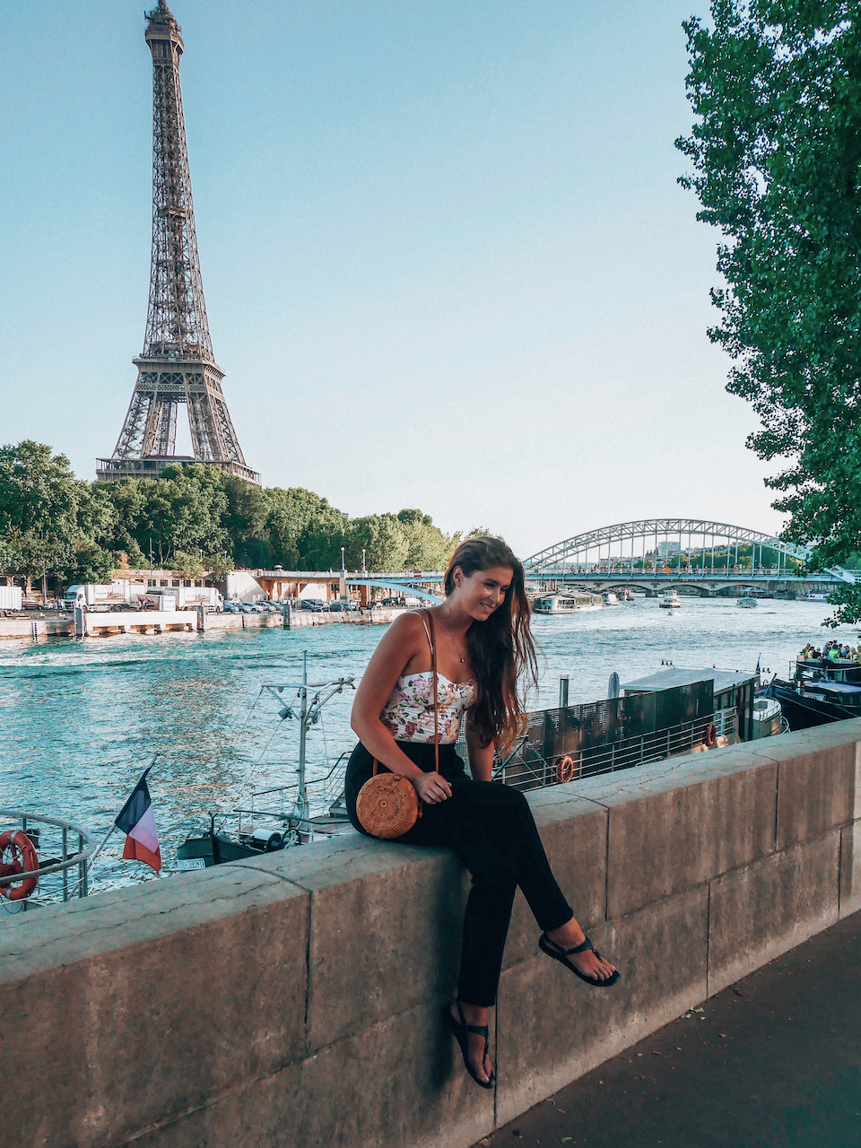 Eiffel Tower and Debilly Footbridge - Paris - France