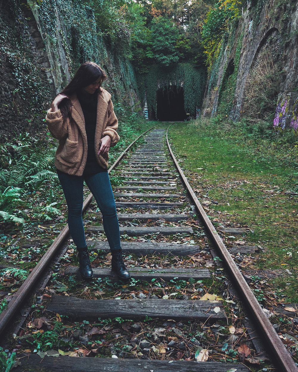 Petite Ceinture old and abandoned railway station in 14e - Paris - France