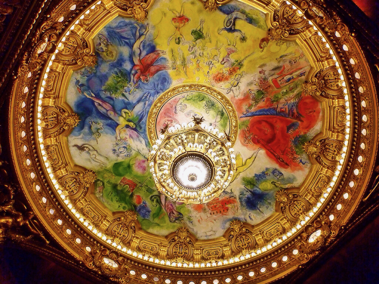 Le plafond de Chagall au Palais Garnier - Paris - France
