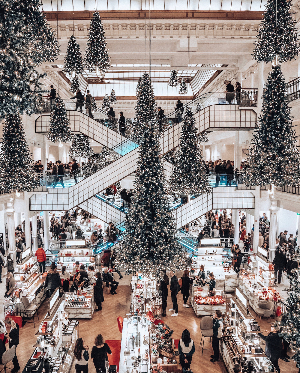 Le Bon Marche Department Store during Christmas - Paris - France