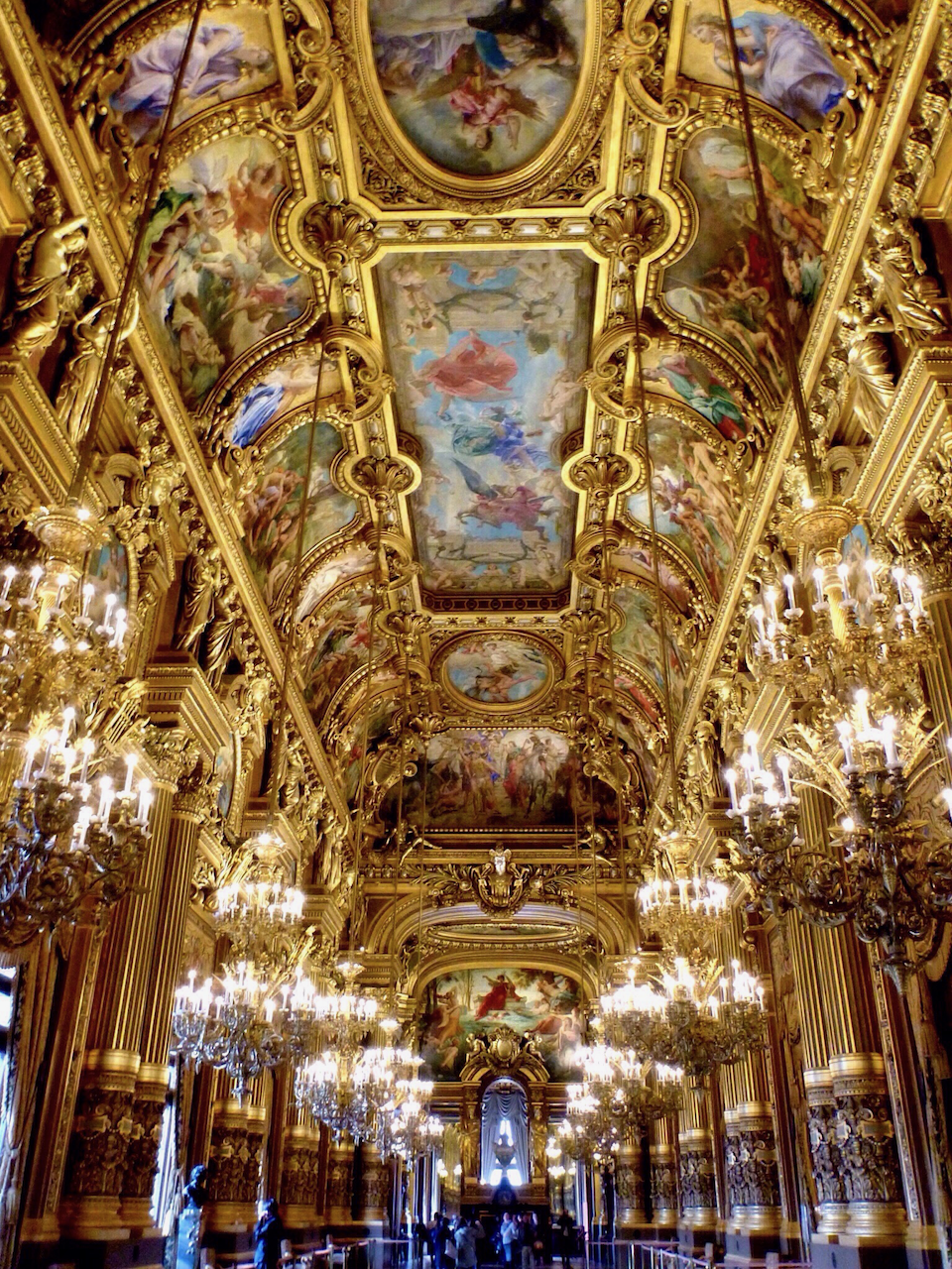 The details of the ceiling - Opera Garnier reception hall - Paris - France